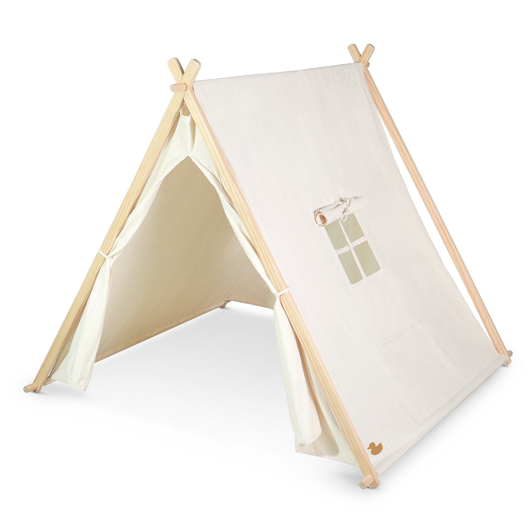 Aiden Wooden Cotton Play Tent for Kids - Indoor & Outdoor Playhouse, Reading Nook, and Imaginative Play Space