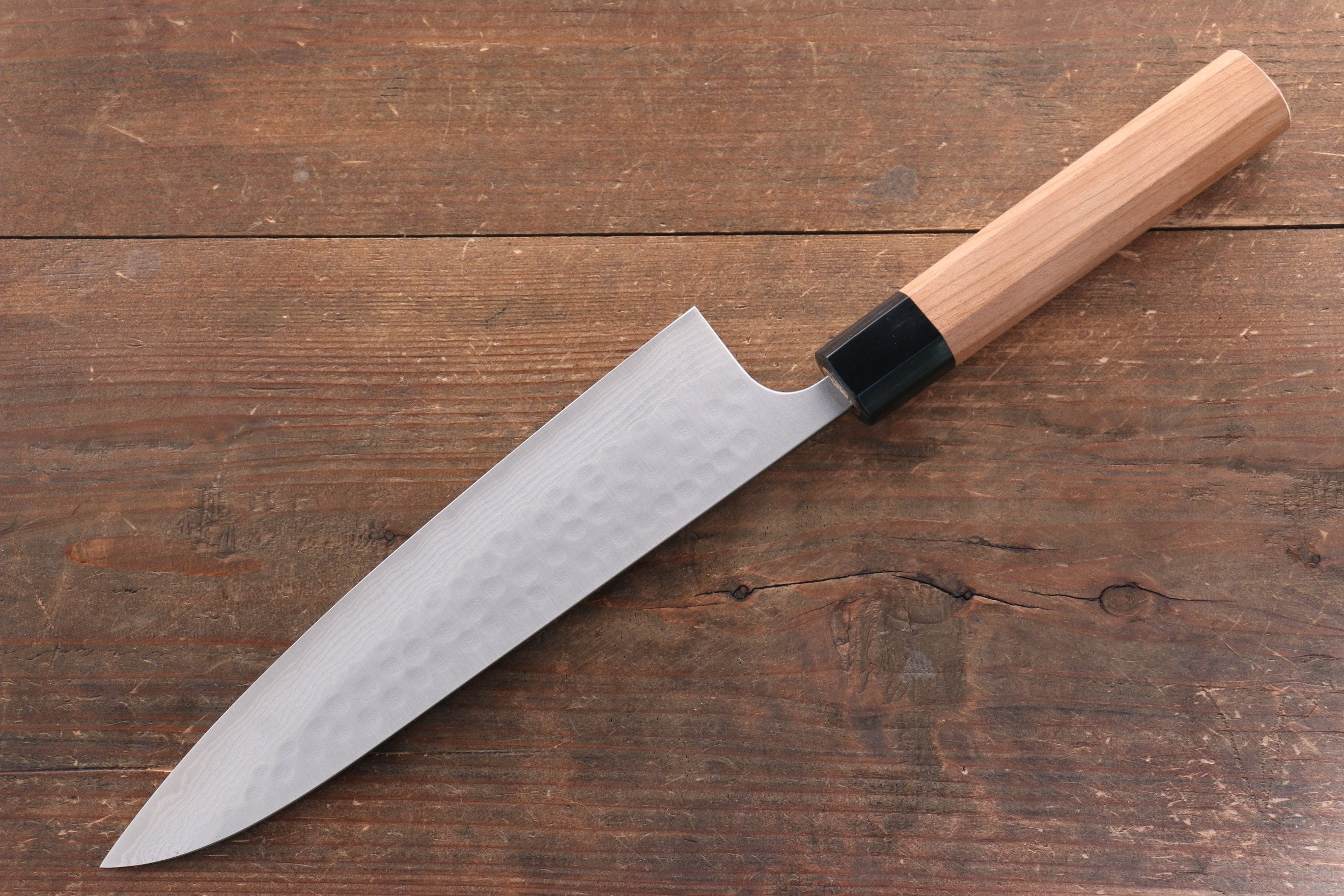 Nao Yamamoto SRS13 Black Damascus Gyuto 210mm Japanese Chef Knife with Cherry Blossom Handle - Premium Kitchen Knife for Sushi, Meat Cutting & Professional Cooking