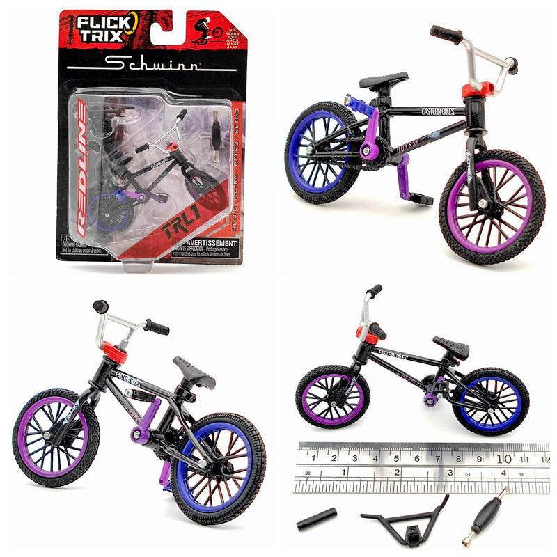 Premium FLICK TRIX Miniature BMX Finger Bike - Diecast Metal DeathTrap Bicycle Toy for Kids & Adults - Perfect for Office Desk, Stress Relief & Collectible Gift
