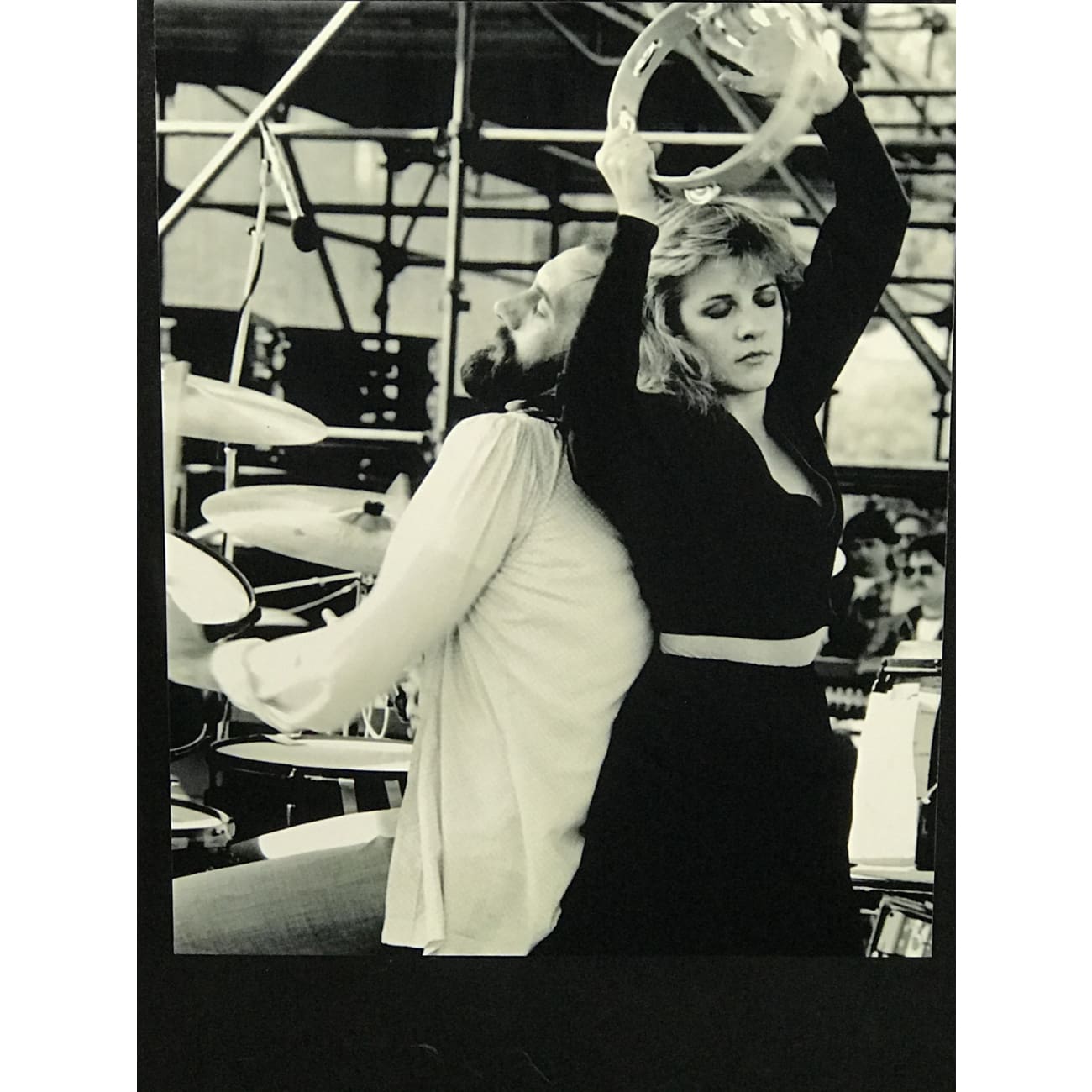 Authentic Fleetwood Mac Drumhead Collage Signed by Mick Fleetwood with BAS COA - Rare Collectible for Music Fans & Memorabilia Enthusiasts | Perfect for Home Decor, Music Rooms & Fan Collections