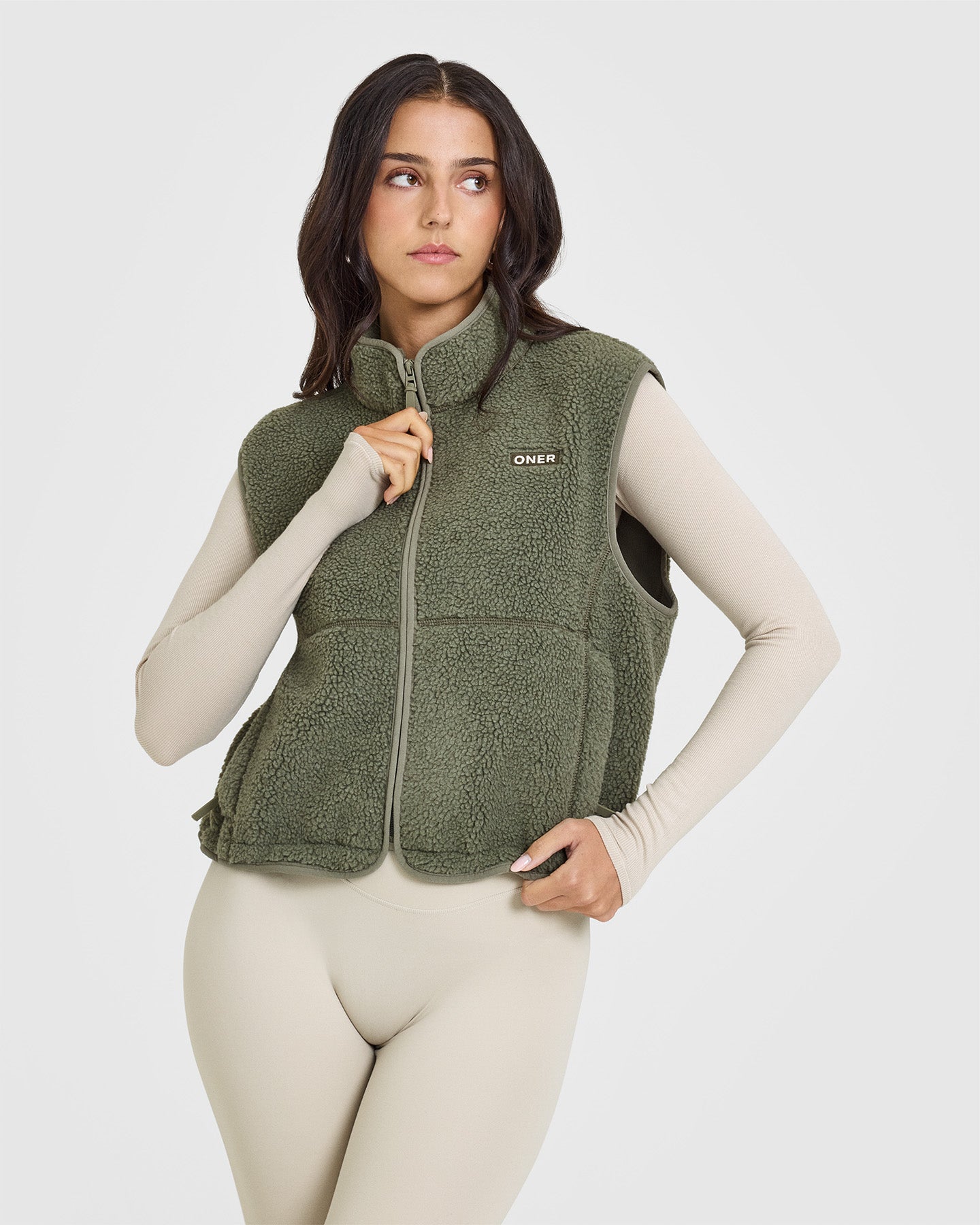 Alpine Green Fleece Gilet Vest for Men & Women - Lightweight Warm Zip-Up Jacket for Outdoor Hiking, Camping & Casual Wear