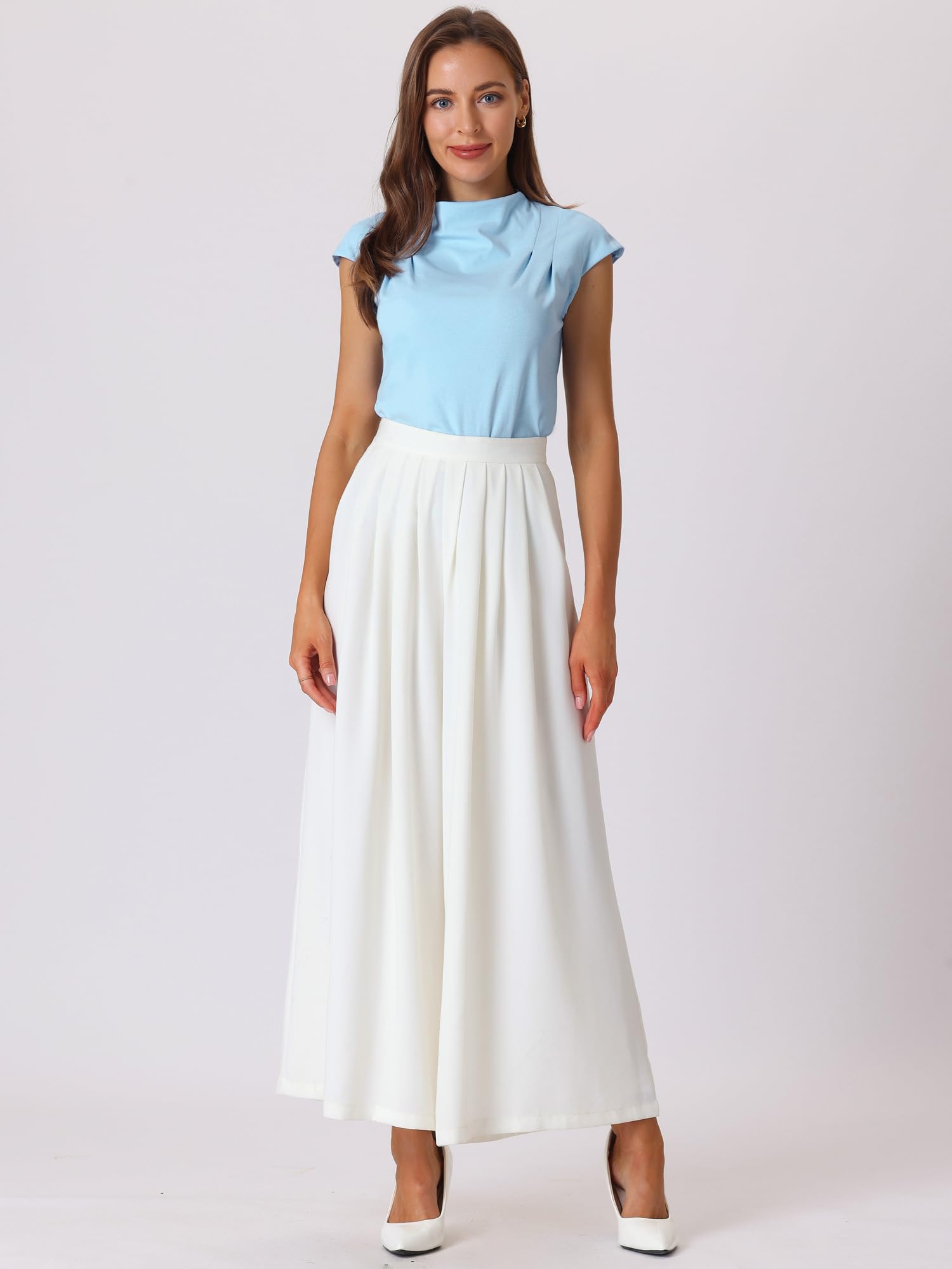 Women's Sleeveless Mock Neck Blouse - Summer Casual Tops for Women - Perfect for Office Wear, Date Night & Vacation Outfits