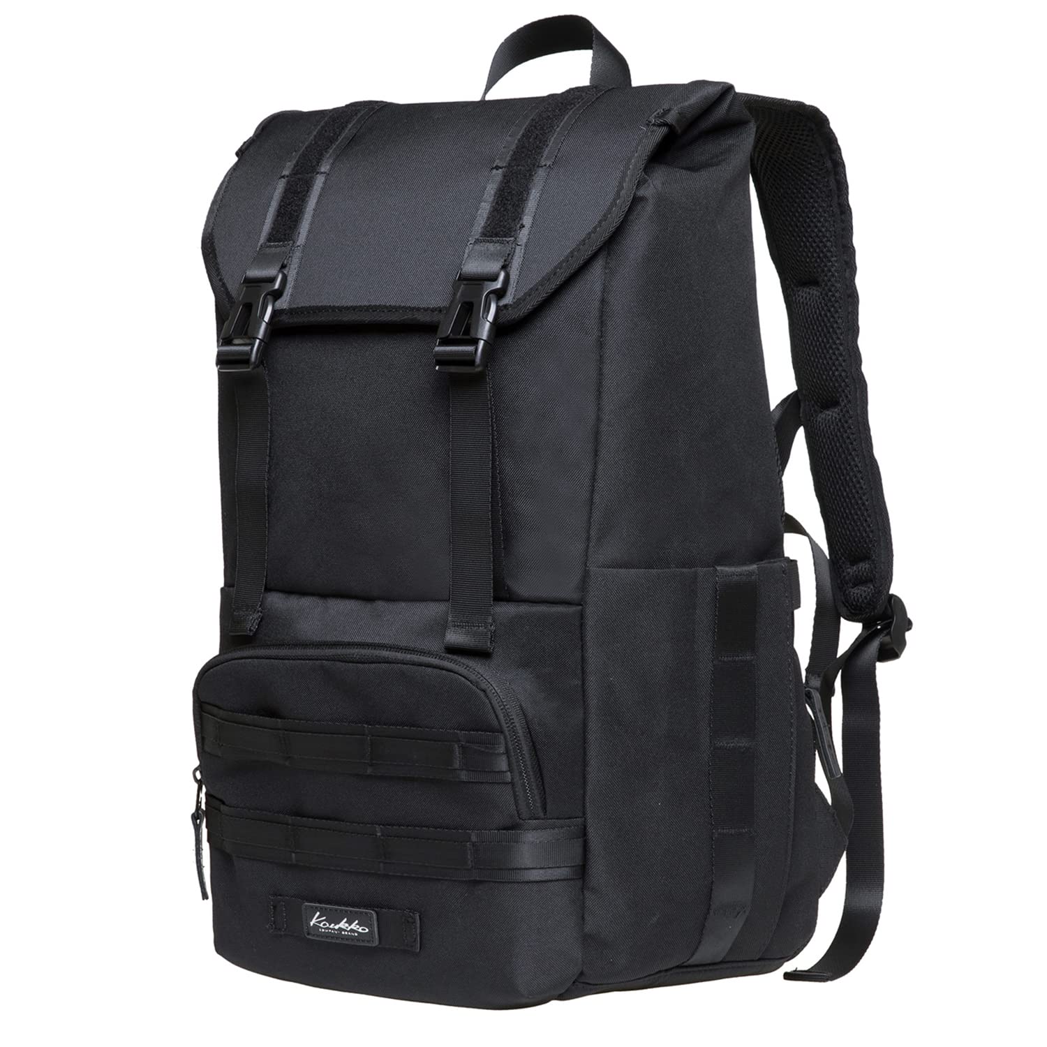 KAUKKO Travel Laptop Backpack for Men & Women - Waterproof 15.6 Inch Business Backpack with USB Charging Port - Perfect for Commuting, Hiking, and Outdoor Adventures (23-BLACK)