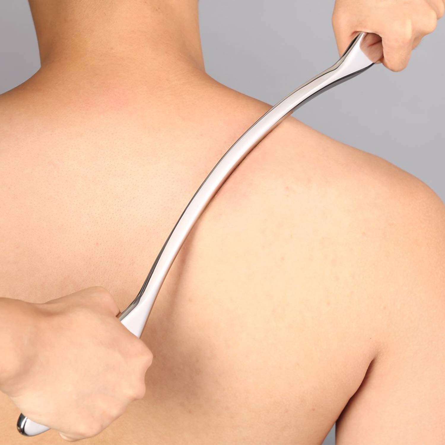 STICKON Stainless Steel Gua Sha Scraping Massage Tool Set - IASTM Tools for Soft Tissue Mobilization & Muscle Recovery (J Shape) - Perfect for Facial Massage, Body Therapy & Pain Relief at Home or Spa