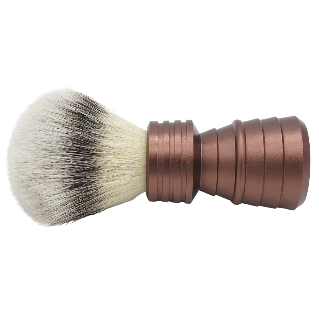 25mm Mühle STF XLarge Shaving Brush with AP Shave Co. Alumihandle - Bronze Matte Rocket Design for Wet Shaving & Grooming - Perfect for Barbershops, Home Use & Luxury Shaving Kits