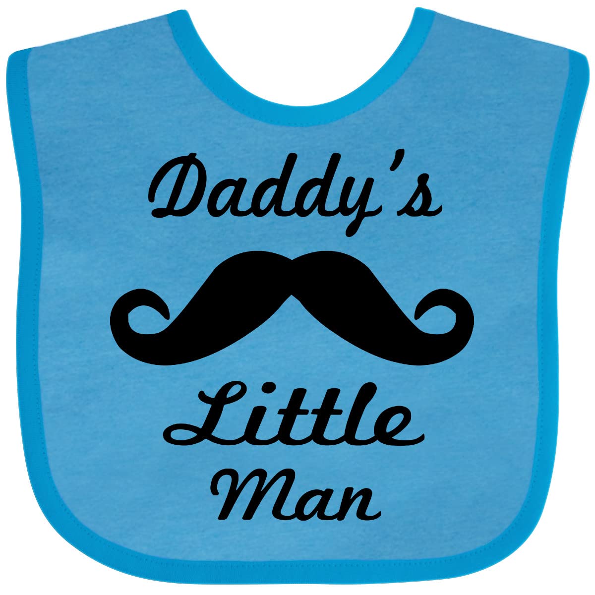 Inktastic Daddy's Little Man Baby Bib - Soft Cotton Drool Bib for Infants & Toddlers - Perfect for Feeding Time, Playtime, and Photo Shoots