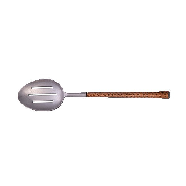 Arcata 036851 Slotted Serving Spoon with Copper Handle - 10 Inch Stainless Steel Kitchen Utensil for Salad, Pasta & Vegetables | Perfect for Entertaining & Family Dinners