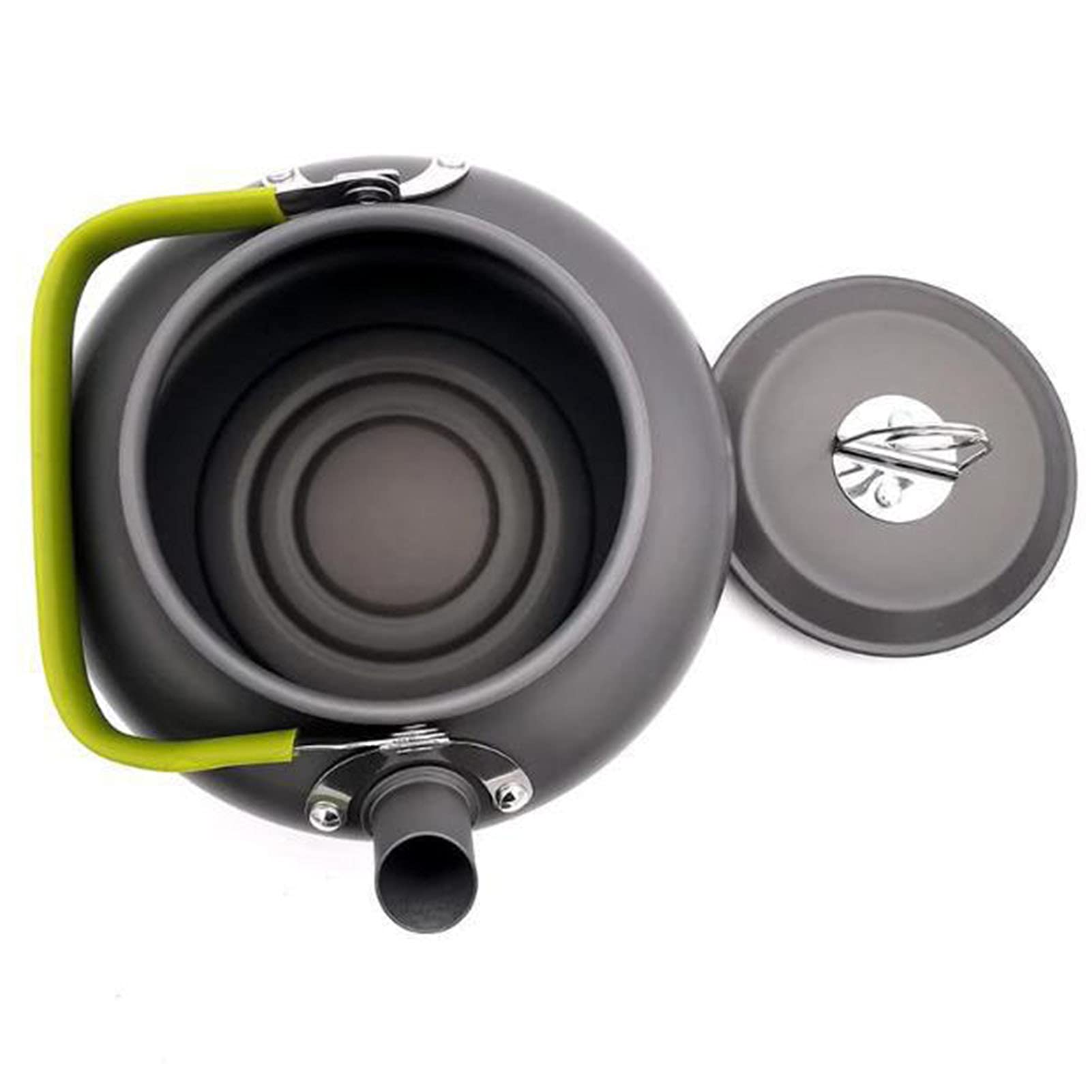 **Compact Lightweight Aluminum Camping Kettle - Portable Outdoor Coffee Pot for Boiling Water - Perfect for Hiking, Backpacking, Picnics & Mountaineering Adventures**