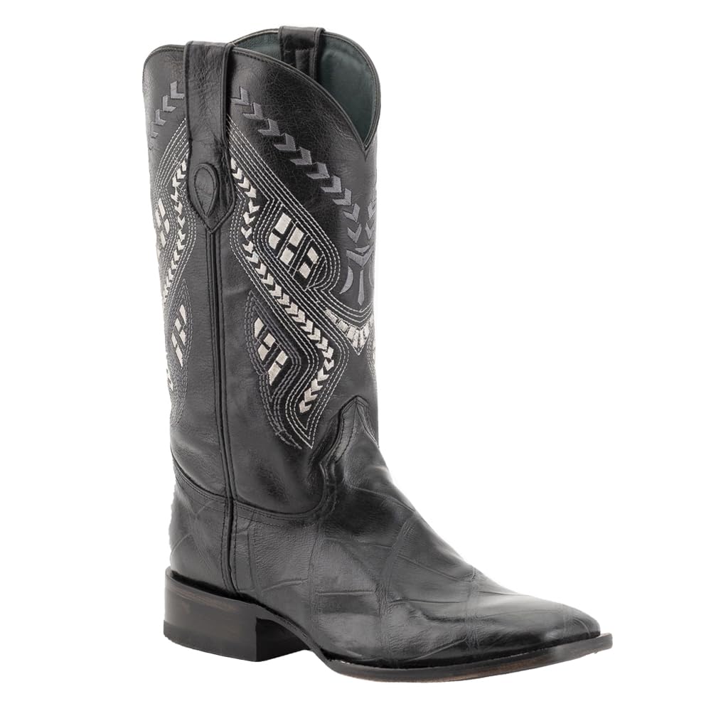 Men's Western Boots - Genuine Leather Cowboy Boots for Men | Durable & Stylish for Riding, Rodeo & Casual Wear