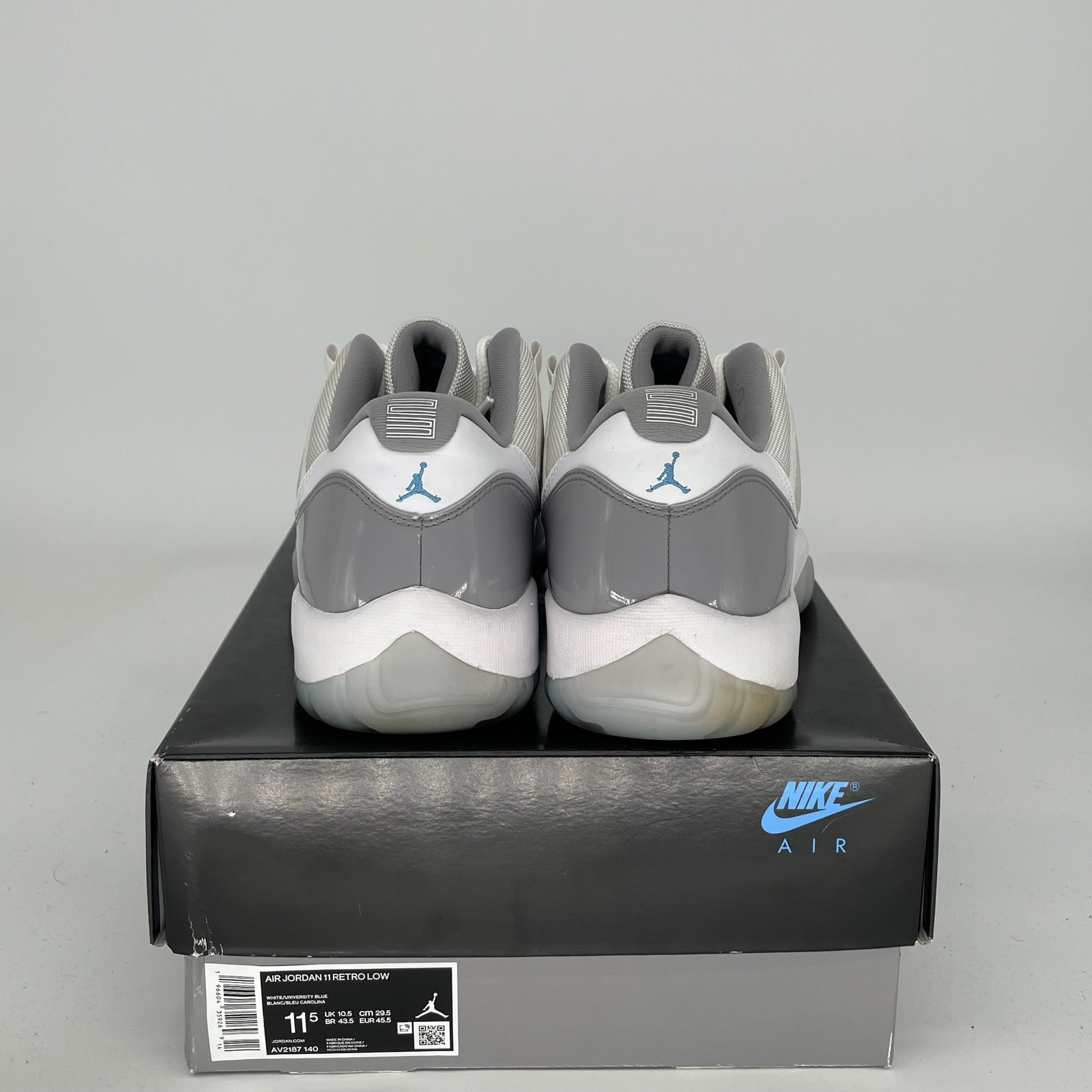 AIR JORDAN 11 LOW CEMENT GREY MEN'S BASKETBALL SHOES SIZE 11.5 (AV2187-140) - Perfect for Casual Wear, Street Fashion & Basketball Games