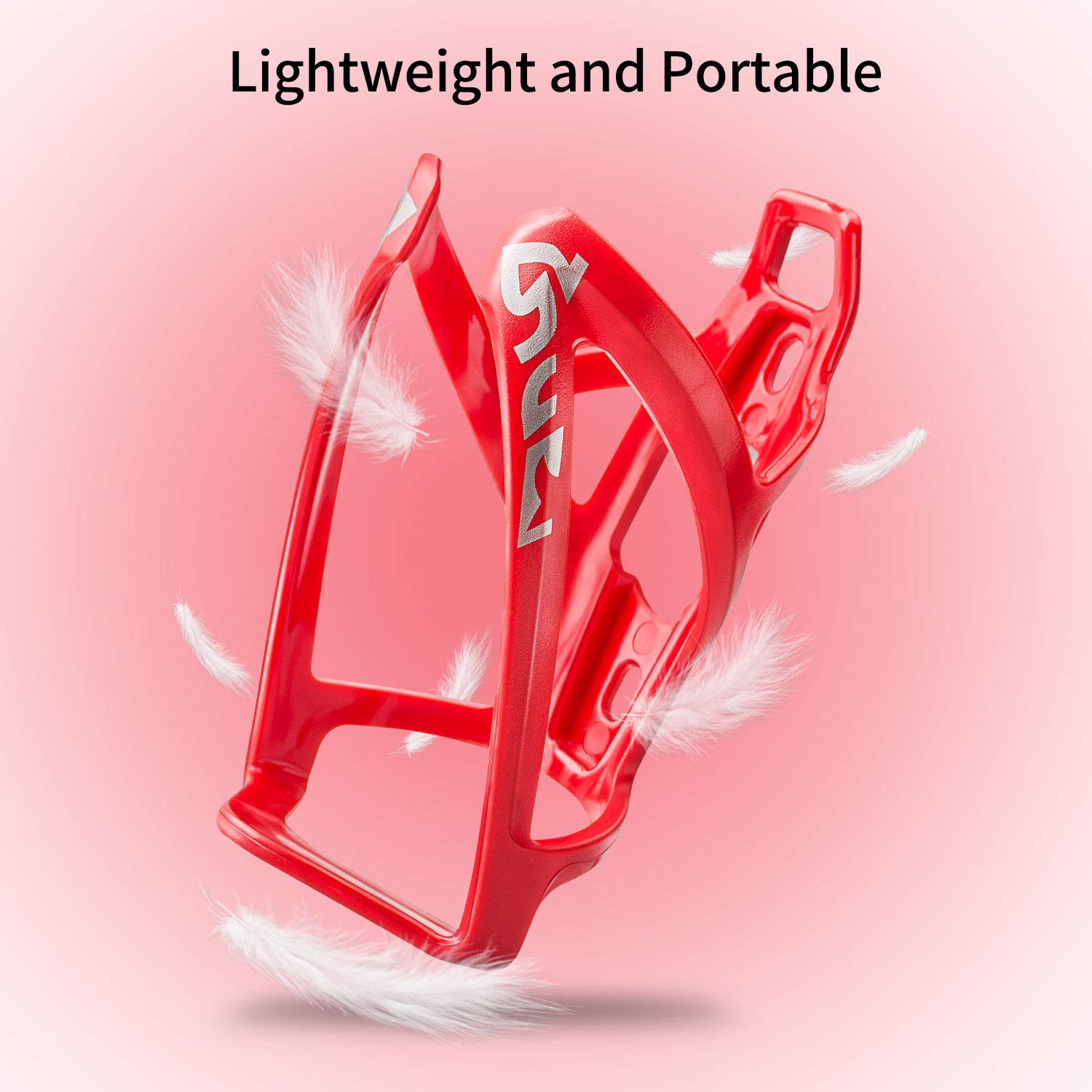 **Universal Bike Water Bottle Cage - Durable Ultralight Plastic Bicycle Drink Holder for MTB, Road & Mountain Bikes (2-Pack, Red) - Perfect for Cycling, Commuting & Outdoor Adventures**