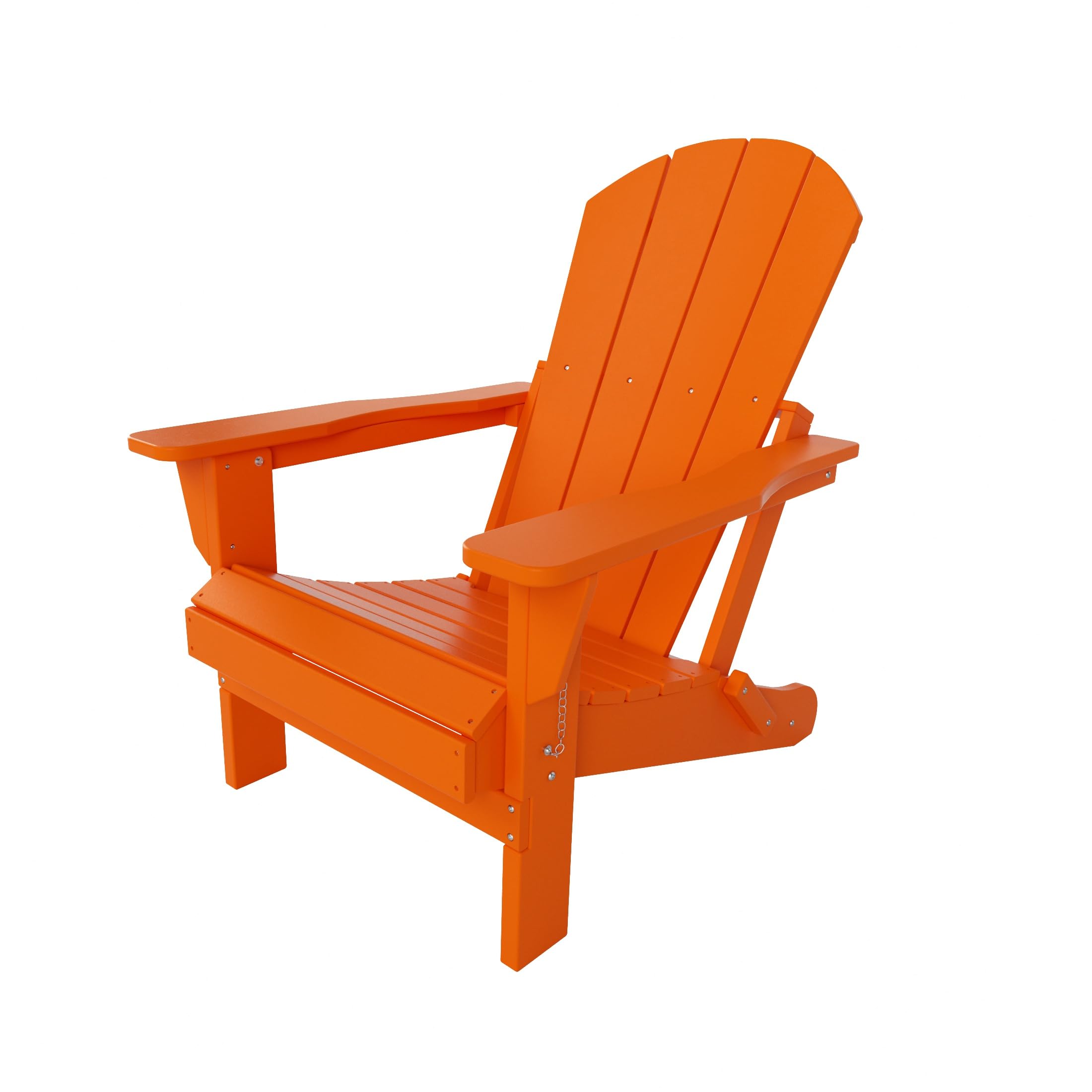 Premium Outdoor Folding Chair - All-Weather Patio & Garden Seating, Portable Adirondack Style for Backyard, Pool, Camping & Firepit (Orange) | Perfect for Picnics, Beach Trips & Outdoor Parties