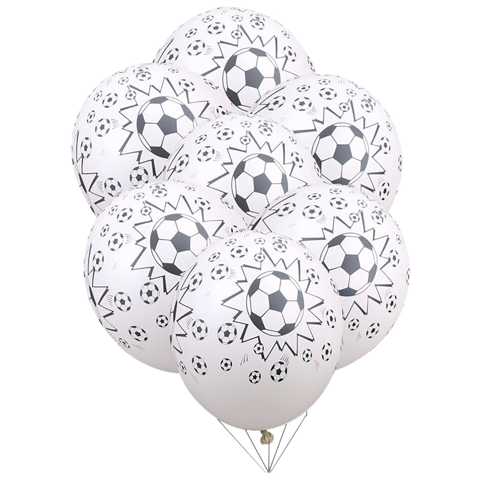 12 Inch Soccer Ball Latex Balloons - 100 Pack for Football Themed Parties, Birthday Decorations, Sports Events & Holiday Celebrations - Durable Rubber Balloons for Indoor & Outdoor Use