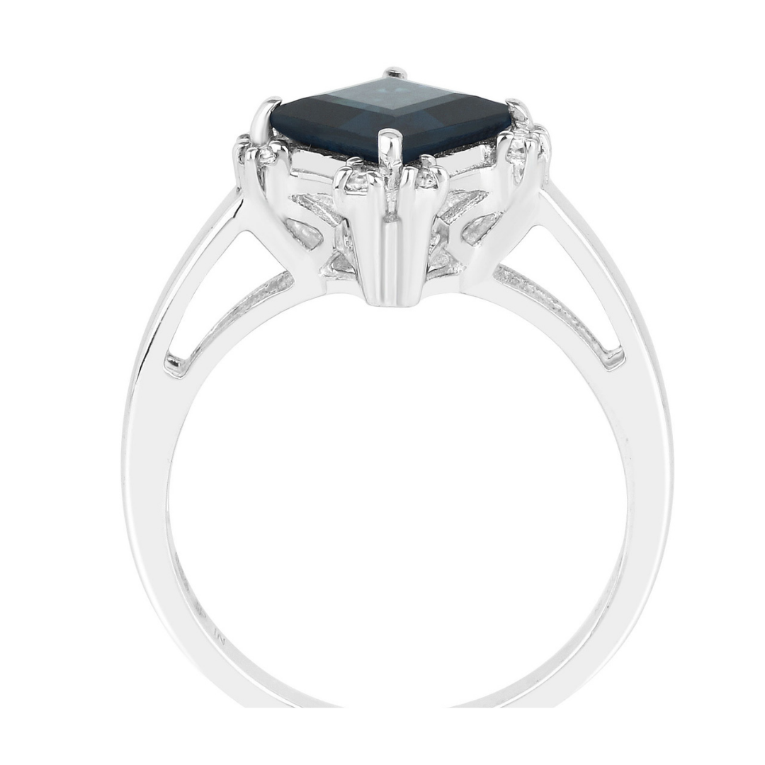 Exquisite London Blue Topaz Cocktail Ring for Women - Elegant Statement Jewelry for Evening Parties, Weddings & Special Occasions