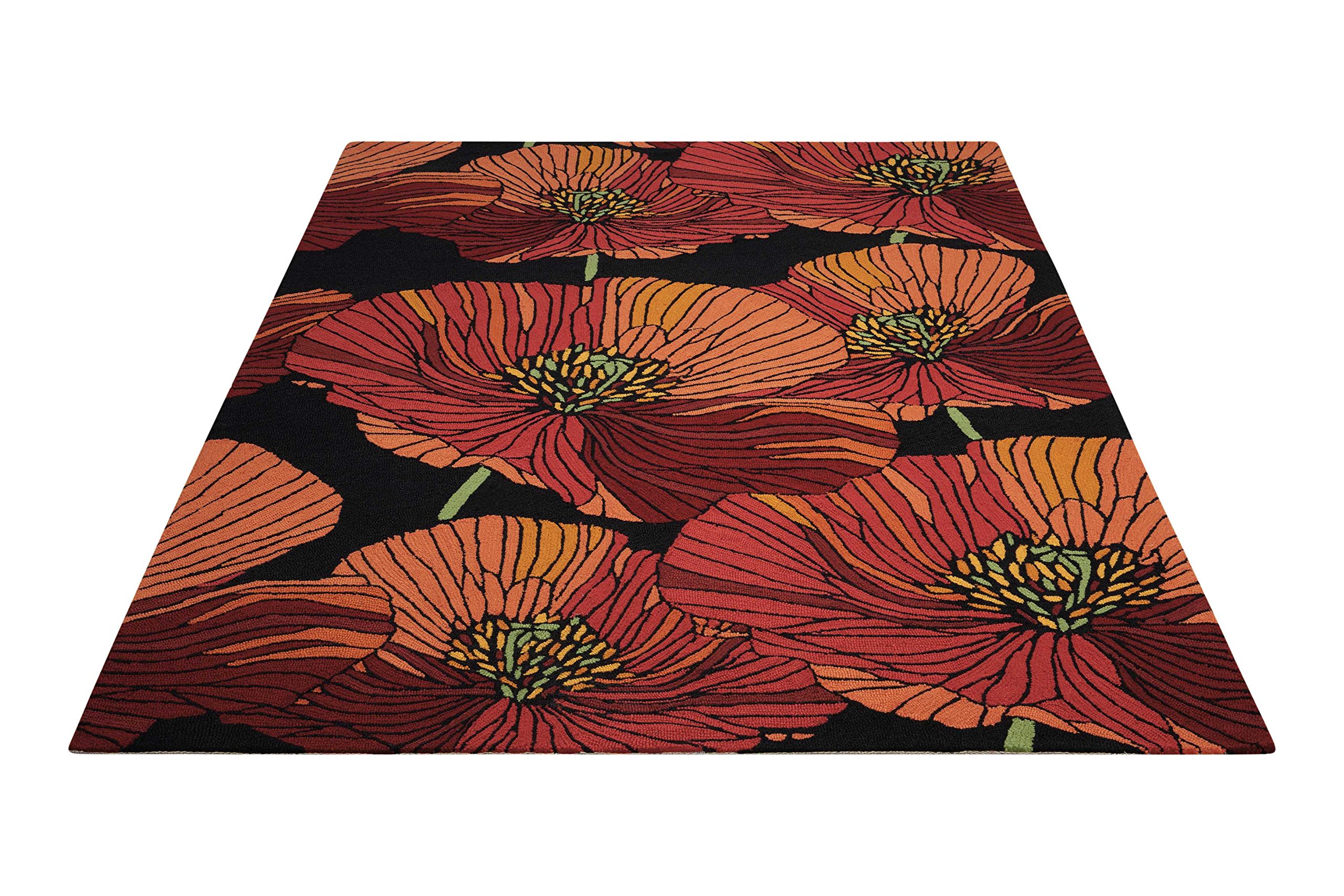 Nourison Fantasy Floral Black 3'6