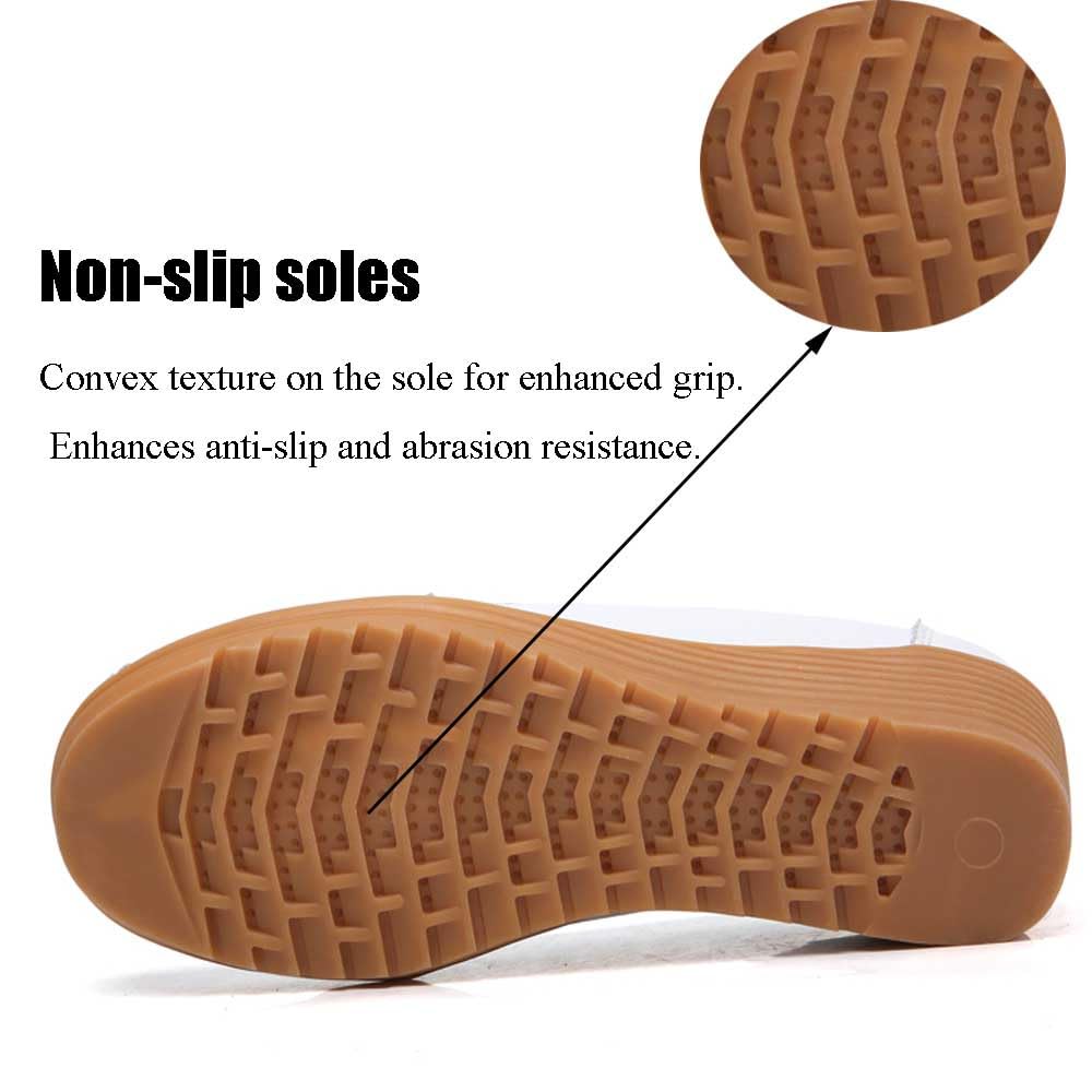 Comfortable Women's Nursing Shoes - Slip On Leather Loafers for Nurses & Restaurant Workers | Lightweight Walking Shoes for Healthcare Professionals & Service Industry