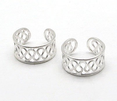 Sterling Silver Coiled Wirework Ear Cuff Pair Earrings for Women - Boho Chic Jewelry for Everyday Wear & Special Occasions