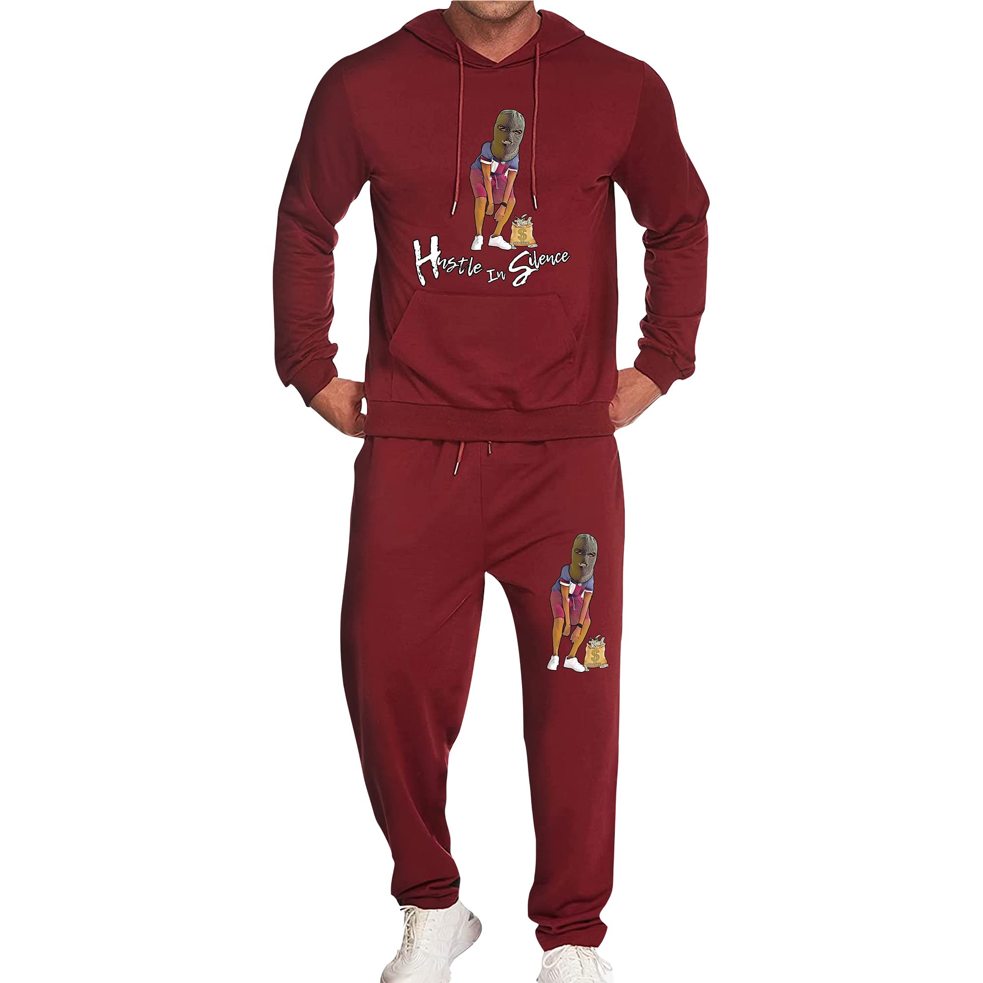 Men's Athletic Tracksuit Set - 2 Piece Casual Jogging Sweatsuit for Running, Gym & Lounge Wear | Comfortable Workout Outfit for Men