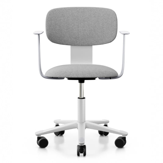 HÅG Tion 2160 Ergonomic Office Chair - Grey & White Mesh Back with Adjustable Height - Perfect for Home Office, Gaming & Workspace Comfort