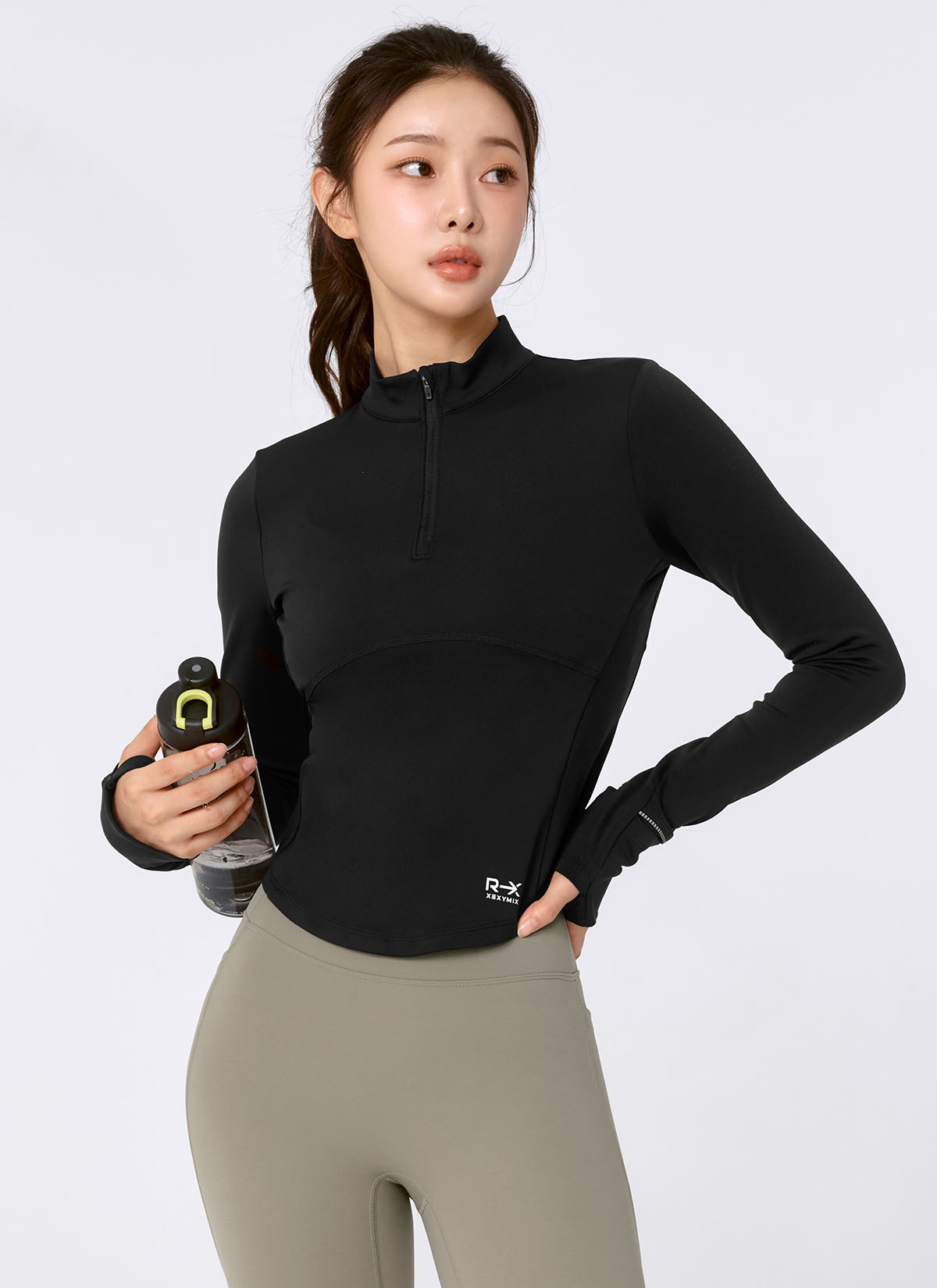 RX Windrunner Women's Fingerhole Half Zip Top - Lightweight Running Jacket for Outdoor Jogging & Hiking | Moisture-Wicking Activewear with Thumbholes for Cold Weather Workouts