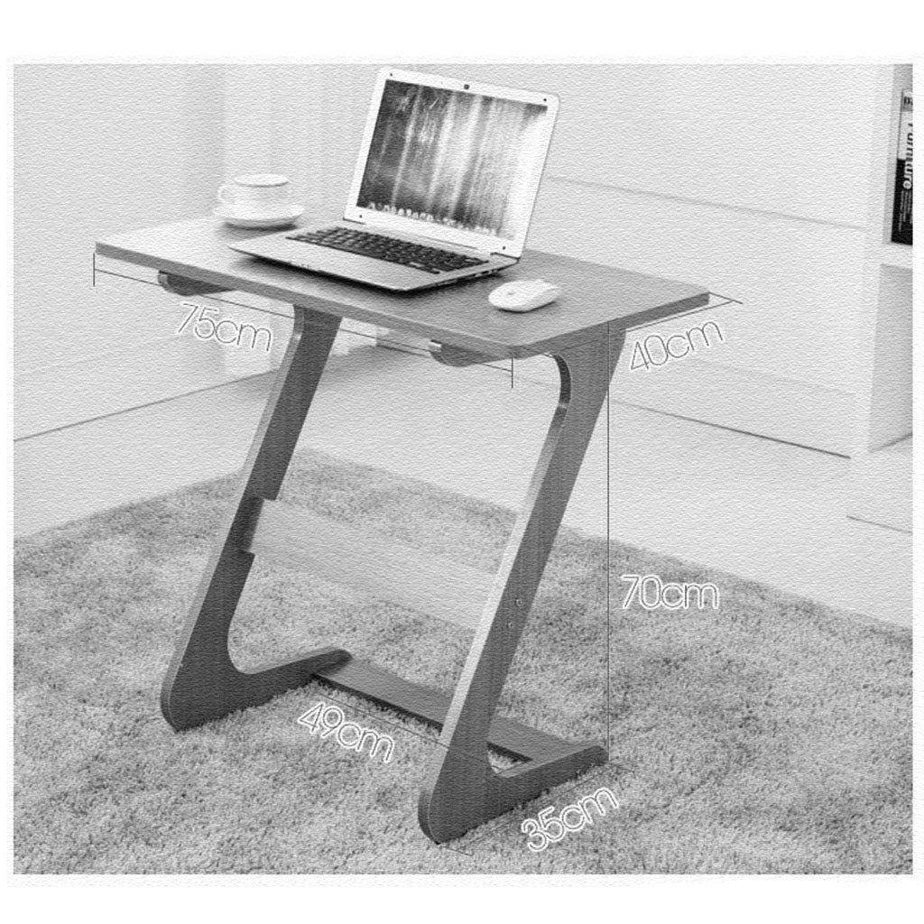 Compact Z-Shaped Folding Laptop Desk - Space-Saving White MDF Writing Table for Small Spaces | Portable Study Desk for Dorm, Bedroom, Sofa & Overbed Use | Perfect for Remote Work, Online Classes & Home Office Setup