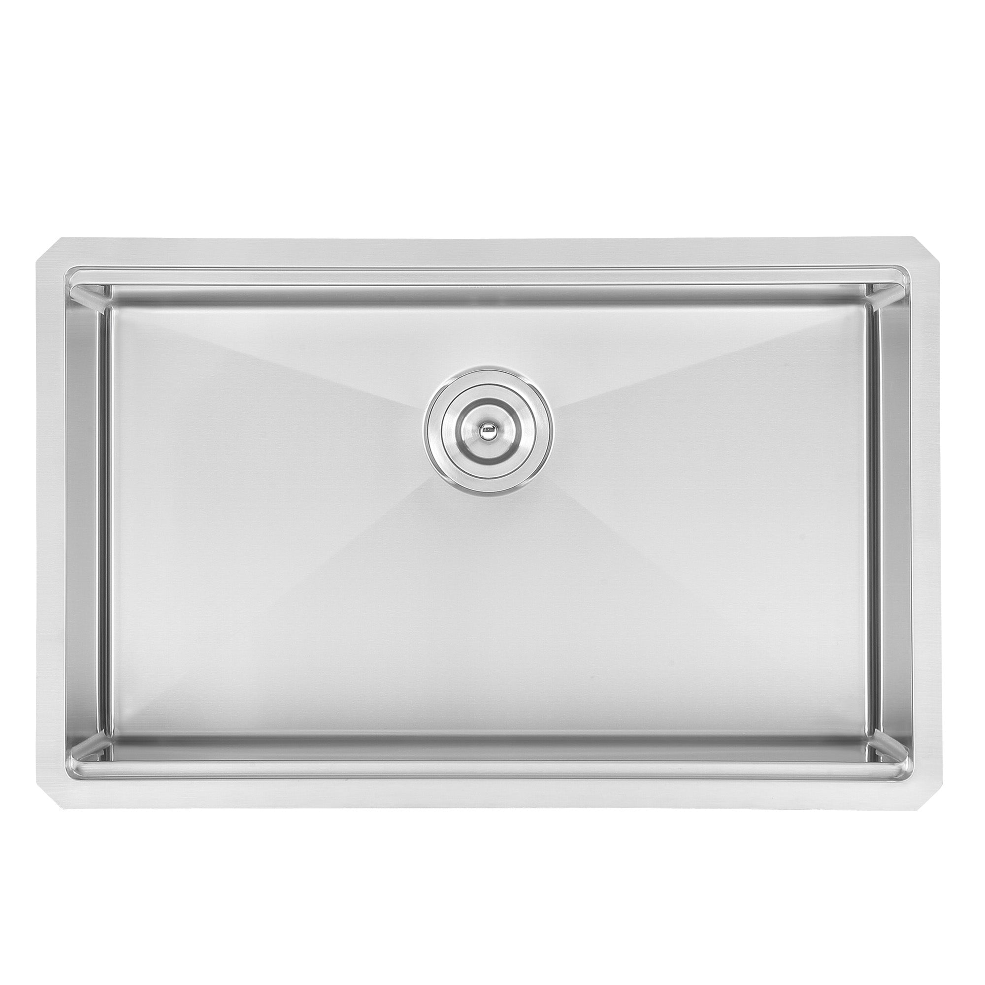 Ancona 30-Inch Handmade Undermount Single Bowl Workstation Kitchen Sink with Accessories - Satin Stainless Steel - Perfect for Modern Kitchens & Food Prep Stations