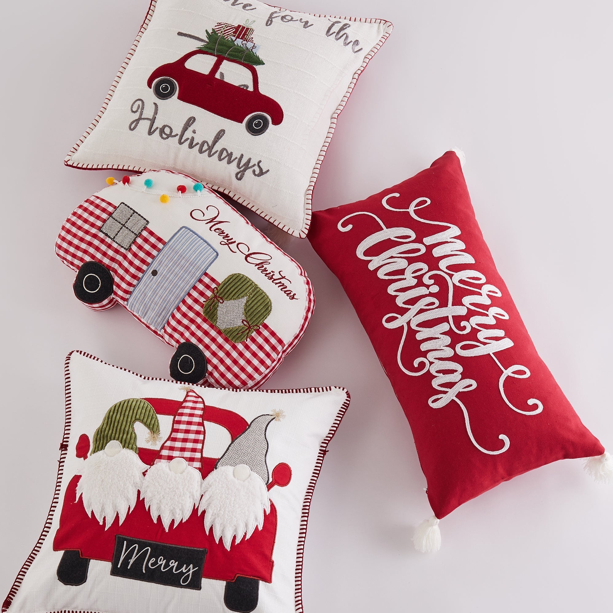 Road Trip Merry Christmas Pillow - Festive Holiday Car Decoration for Christmas Travel & Home Decor