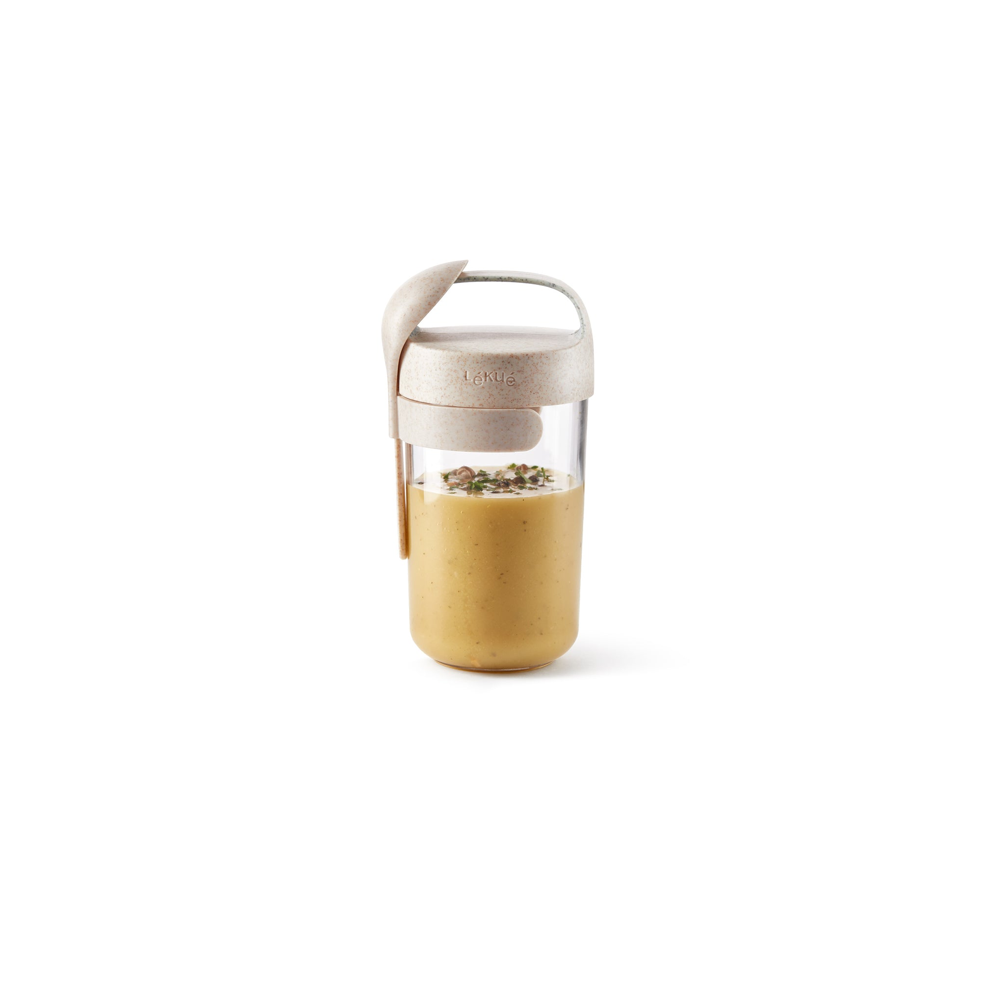 600ml Organic Jar To Go with Spoon - Perfect for Meal Prep, Snacks & On-the-Go Eating