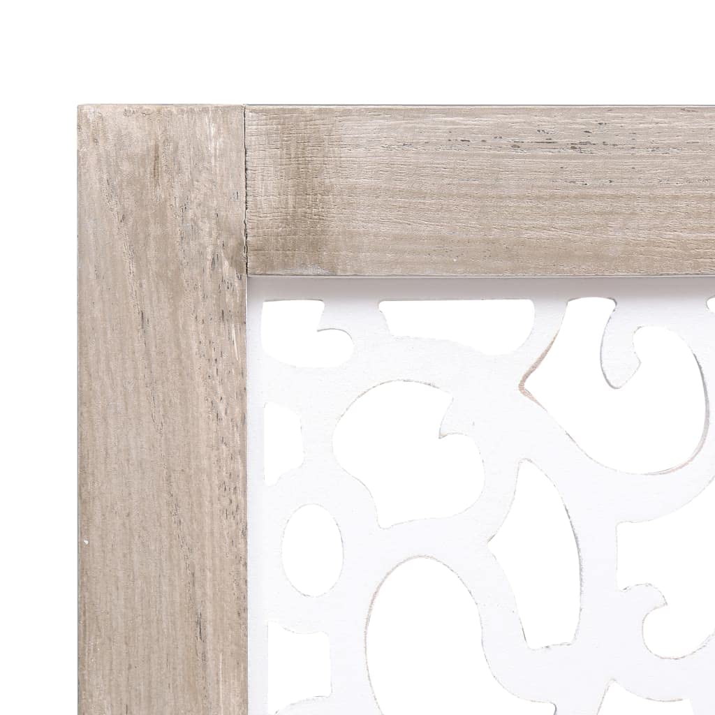 CHARMMA 5-Panel White Room Divider Screen - 68.9