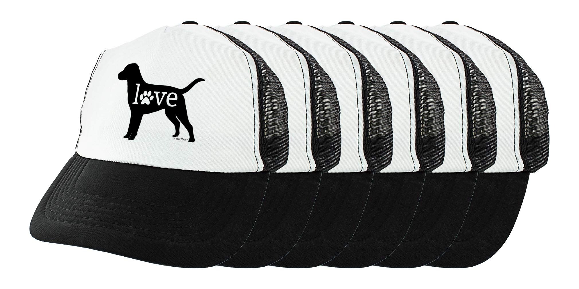 Labrador Retriever Trucker Hat with Paw Print Design - Perfect Gift for Dog Lovers - Great for Outdoor Adventures, Dog Walks, and Casual Wear