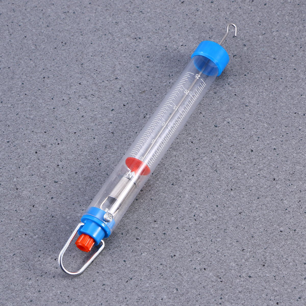**25N/2500g Transparent Plastic Mechanical Spring Scale with Hanging Hook - Perfect for Kitchen, Lab, School & Industrial Weight Measurement**