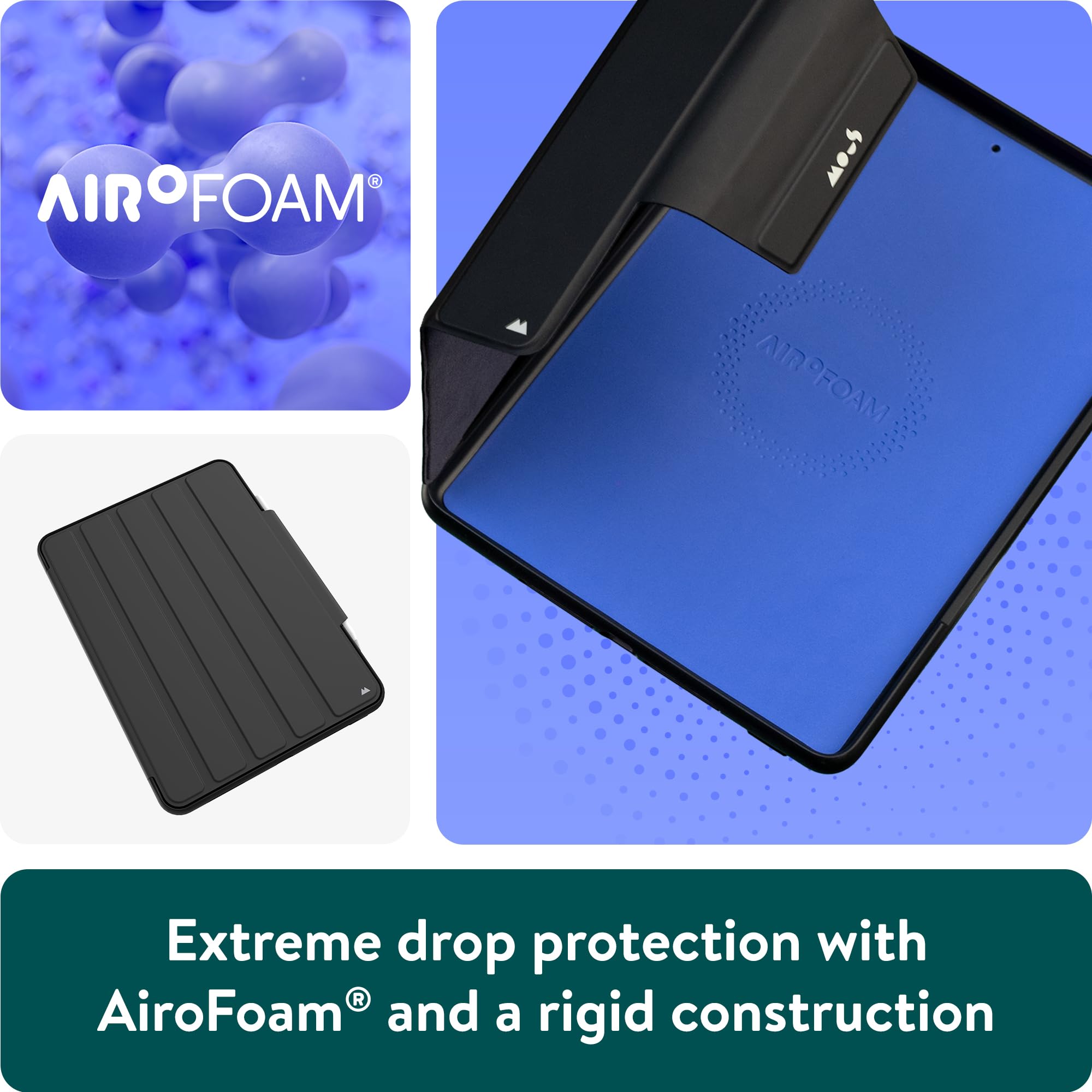 Premium Mous Case for iPad Pro 12.9 inch (5th & 6th Gen 2021-2022) - Shockproof Protective Cover with Apple Pencil Holder & Adjustable Stand - Perfect for Work, Travel, and Creative Professionals