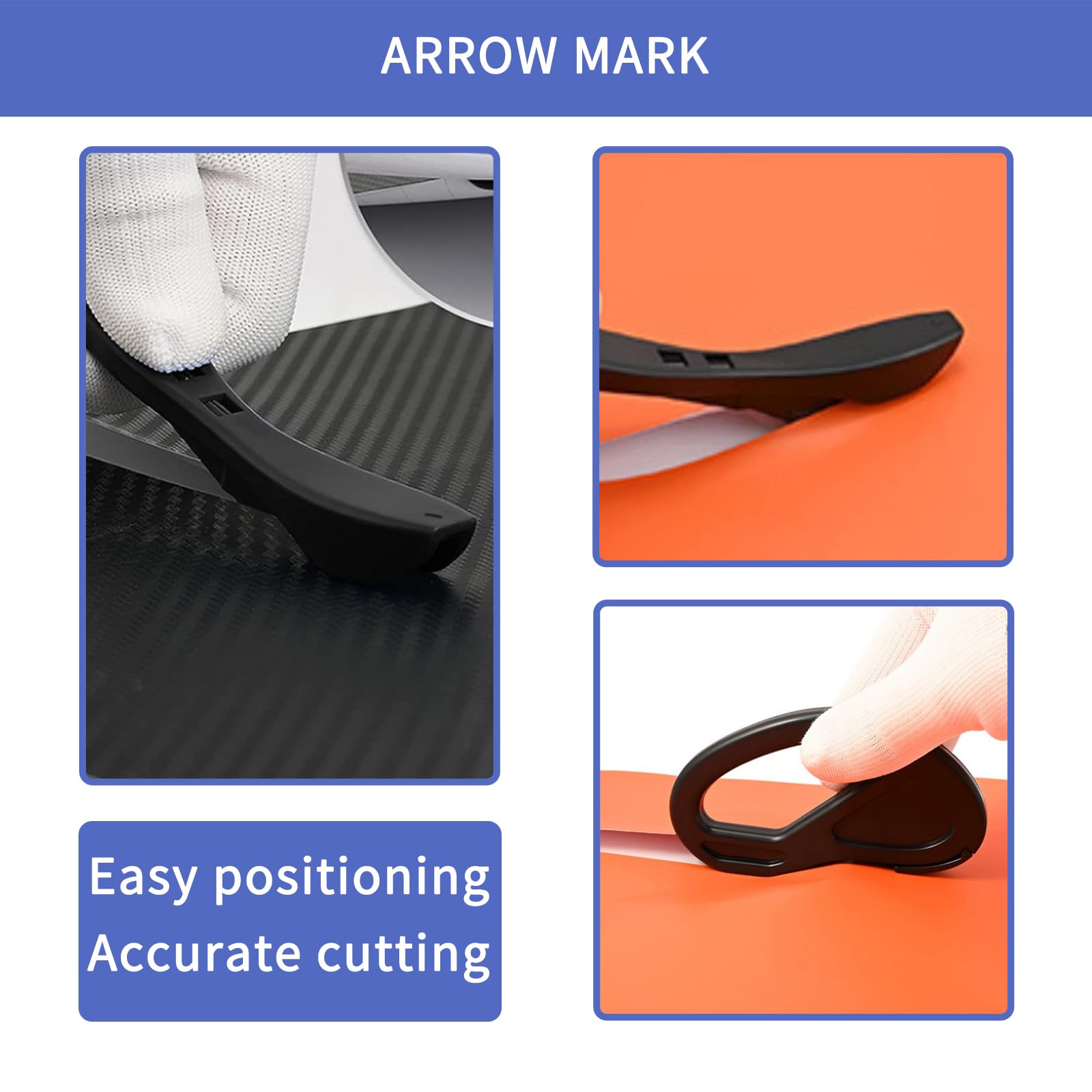 3Pcs Safety Cutter Set - Vinyl Utility Knife for Wrapping Paper, Window Tint, Automotive Wrap & Crafts - Sharp Precision Cutting Tool for Home, Office & Gift Wrapping - Perfect for DIY Projects, Holiday Gifts & Professional Installations