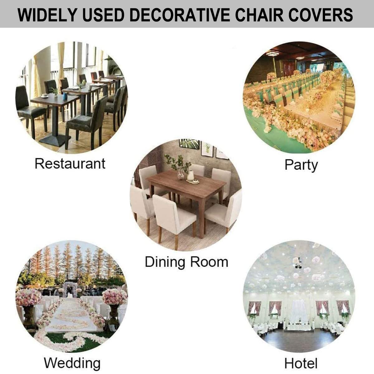 Stretch Spandex Green Parsons Chair Slipcovers - Set of 4 Washable Dining Room Chair Covers | Anti-Dust Kitchen Seat Covers for Wedding, Party & Home Decor | Perfect for Formal Dining, Events & Everyday Use