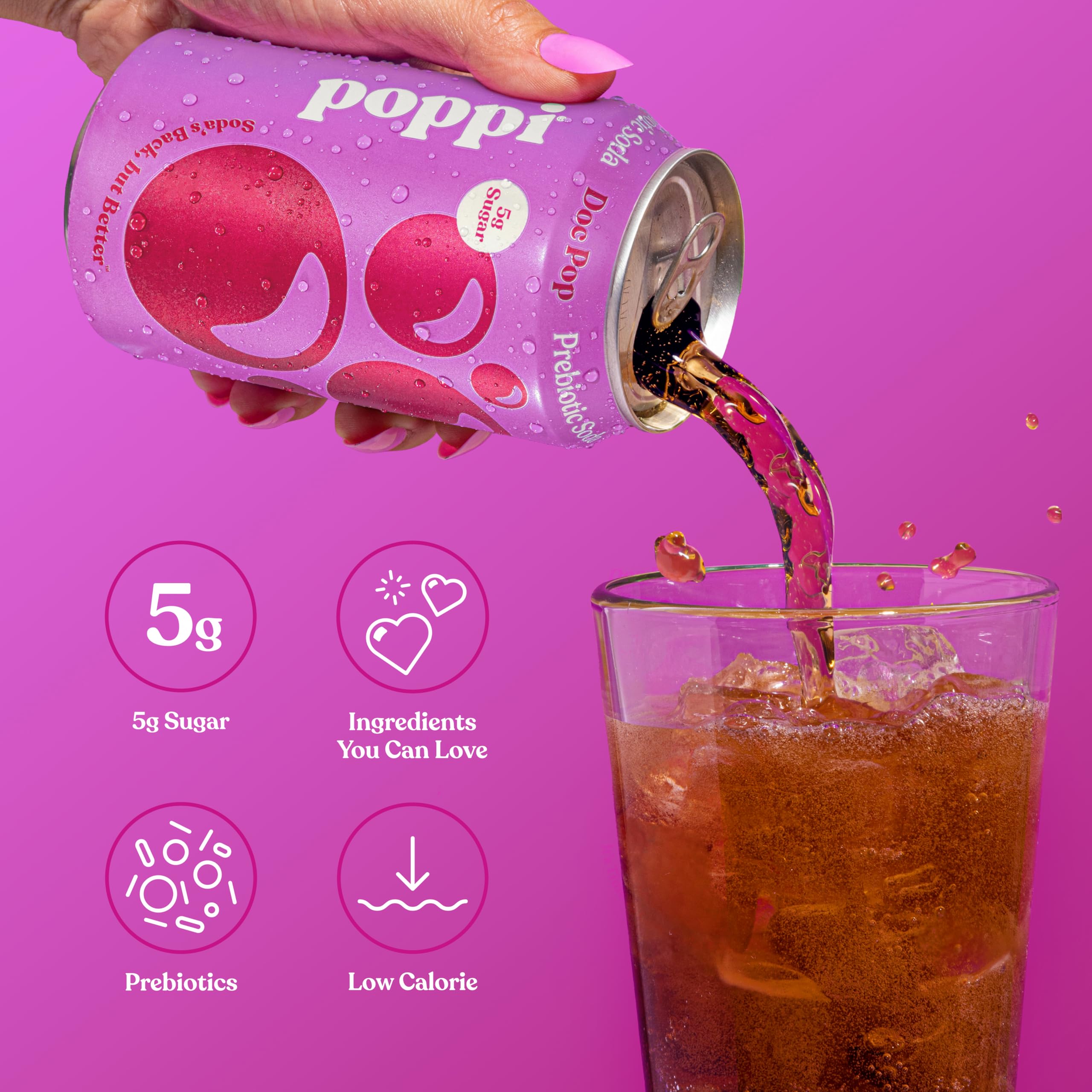 Poppi Sparkling Prebiotic Soda with Apple Cider Vinegar - Variety Pack of 12 Cans (12 Fl Oz Each) | Refreshing Probiotic Drink for Gut Health | Perfect for Parties, Workouts & Healthy Lifestyle