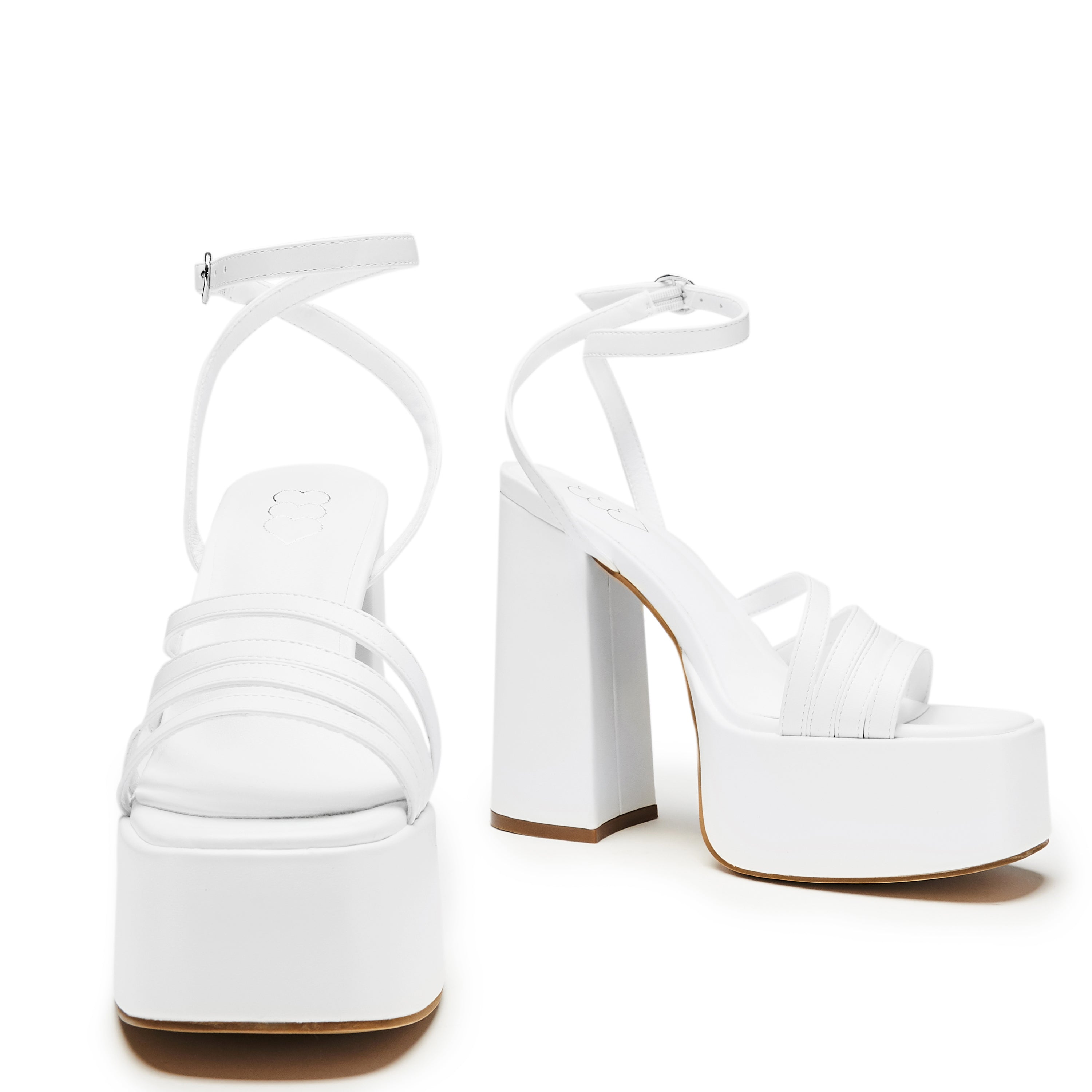 DBP52 White Platform Heels for Women - Stylish High Heel Shoes for Parties, Weddings & Night Out