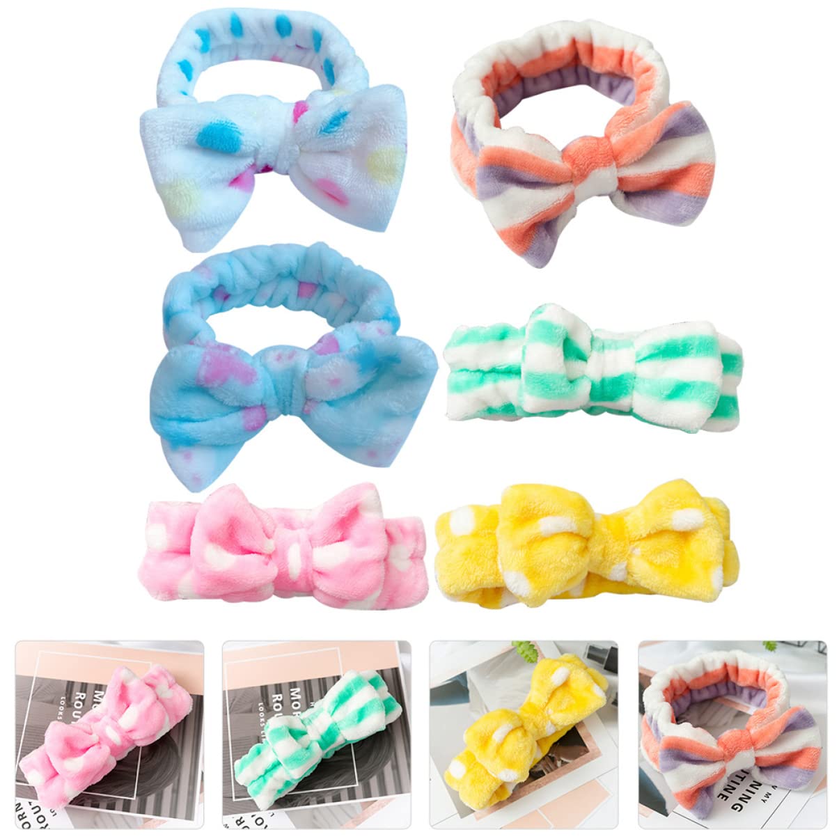 FOMIYES Leopard Print Fleece Headband for Face Washing - Soft & Absorbent Hairband for Skincare, Makeup Removal & Spa Days (Perfect for Bath, Shower & Beauty Routine)