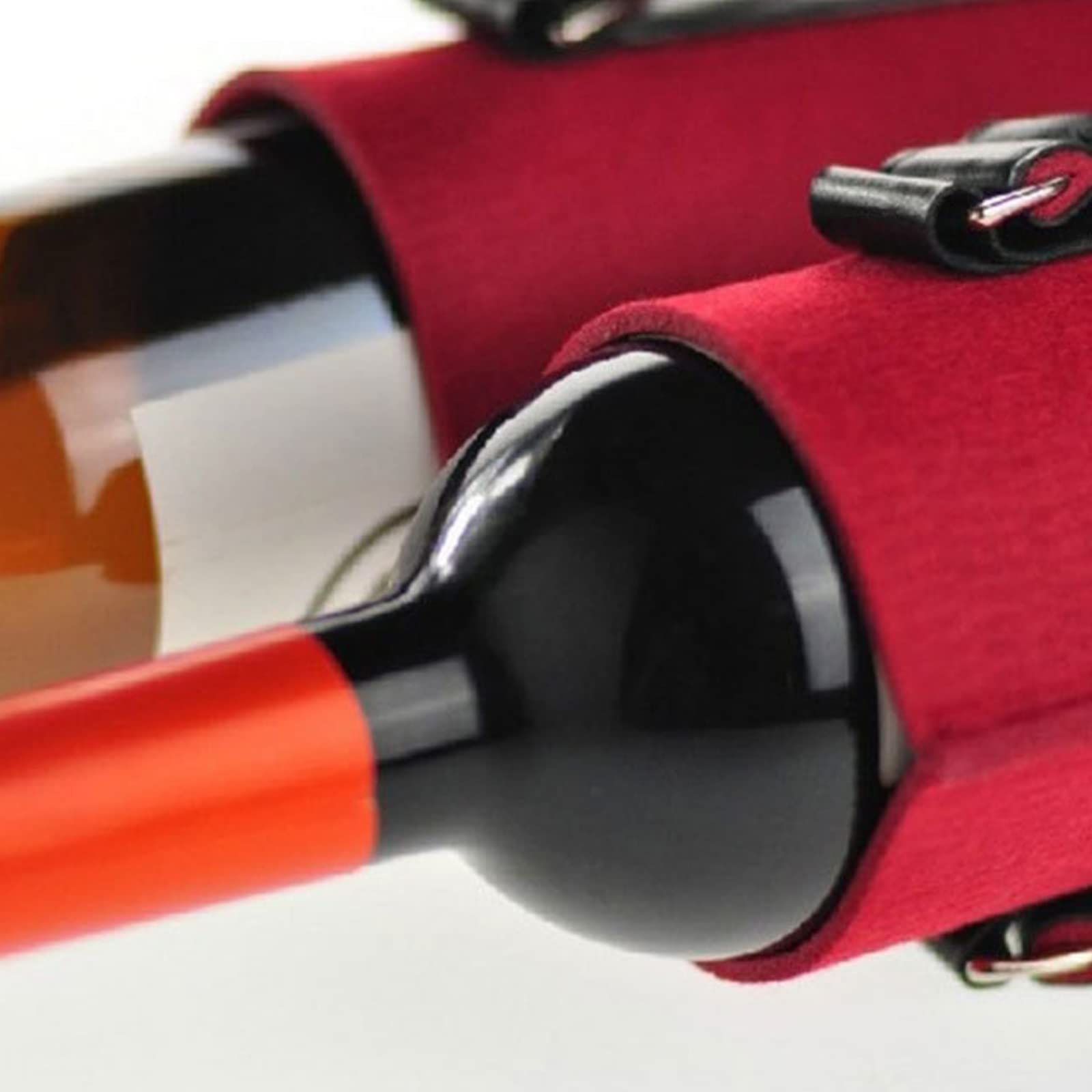 Khakho 2 Bottle Wine Tote Carrier - Insulated Felt Wine Bag with Sturdy Handle for Wine Tasting, Parties & Gifts | Perfect for Picnics, Weddings & Holiday Presents | Great Gift for Wine Lovers