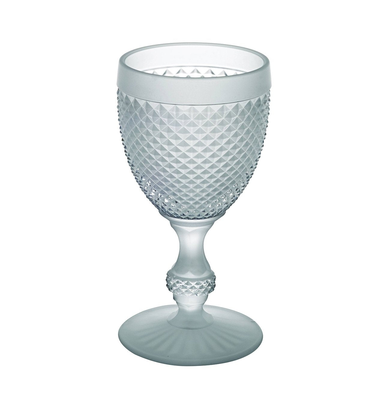 Elegant Frosted White Water Goblet - Premium Glass Cup for Wine, Cocktails & Beverages - Perfect for Dinner Parties, Weddings & Home Decor