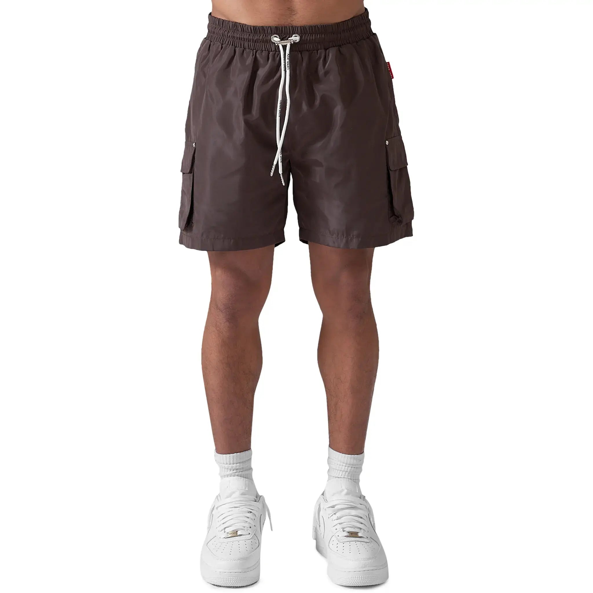 Azat Mard Men's Quick-Dry Combat Swim Shorts - Chocolate Brown for Beach, Pool & Water Sports | Lightweight & Comfortable Swimwear
