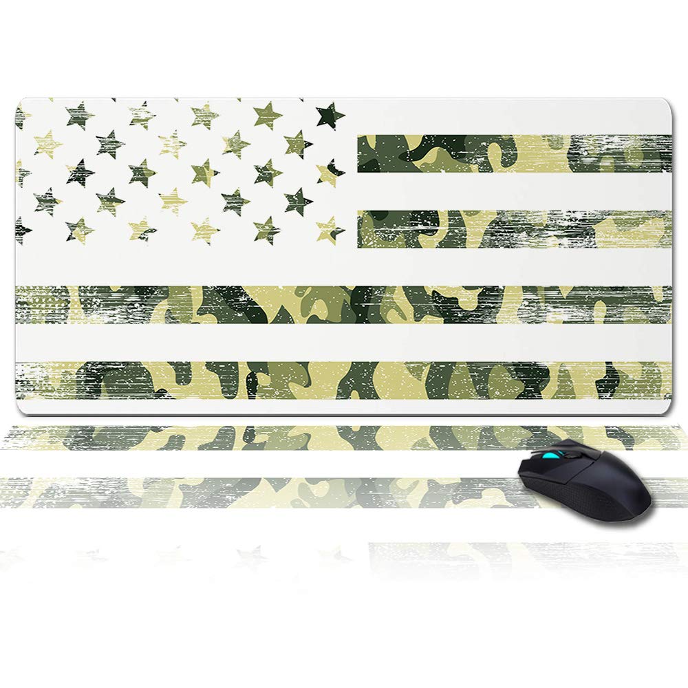 Non-Slip Camouflage Rubber Base Mouse Pad - Large Gaming & Office Desk Mat for Computer, Laptop - Perfect for Work, Gaming & Home Office Use