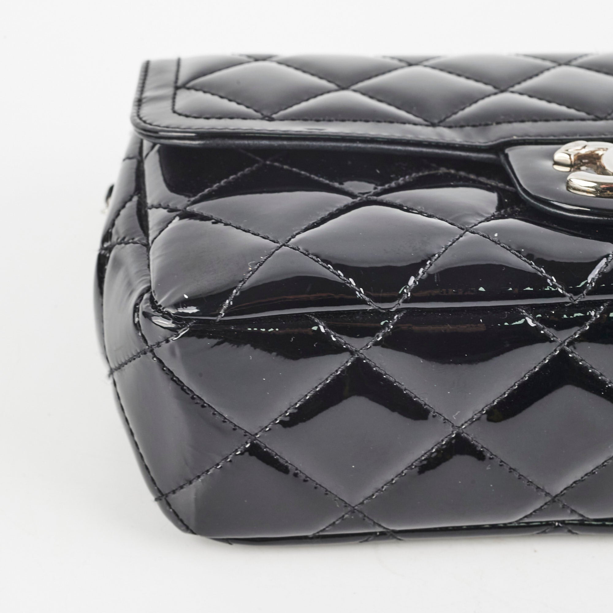 Chanel Patent Leather Seasonal Flap Bag Black - Luxury Designer Handbag for Women, Perfect for Evening Parties & Special Occasions