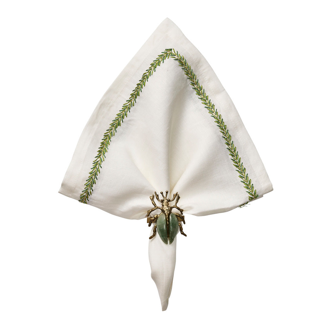 Premium Green Jardin Napkins - Set of 4 Eco-Friendly Cotton Napkins for Dining, Parties & Home Decor | Elegant Table Setting Accessories