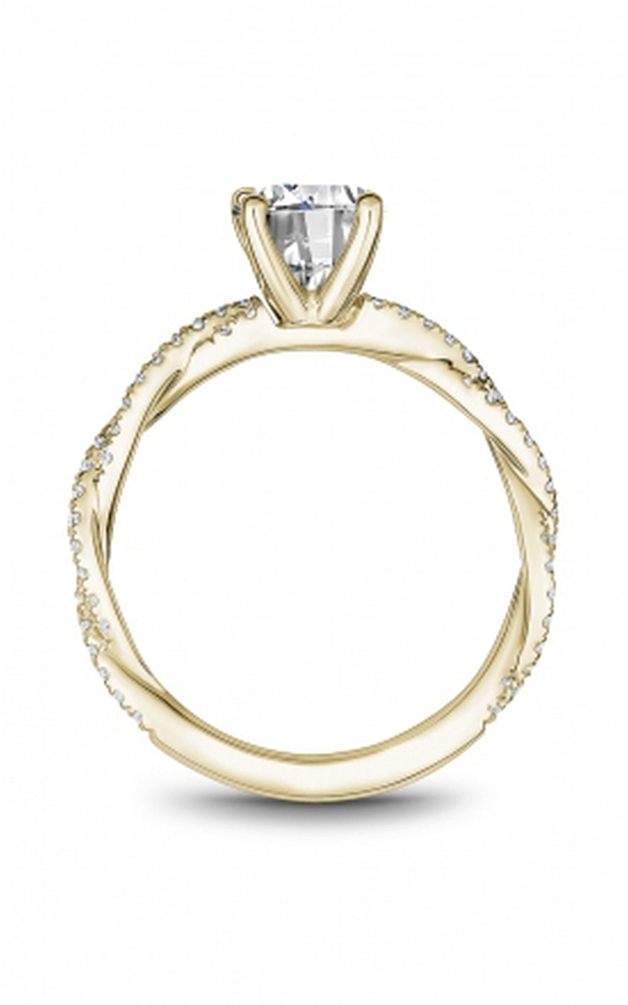 Noam Carver Bridal Engagement Ring R053 02YA - Elegant Solitaire Diamond Ring for Women, 14K White Gold Wedding Band, Perfect for Proposals, Anniversaries & Romantic Occasions