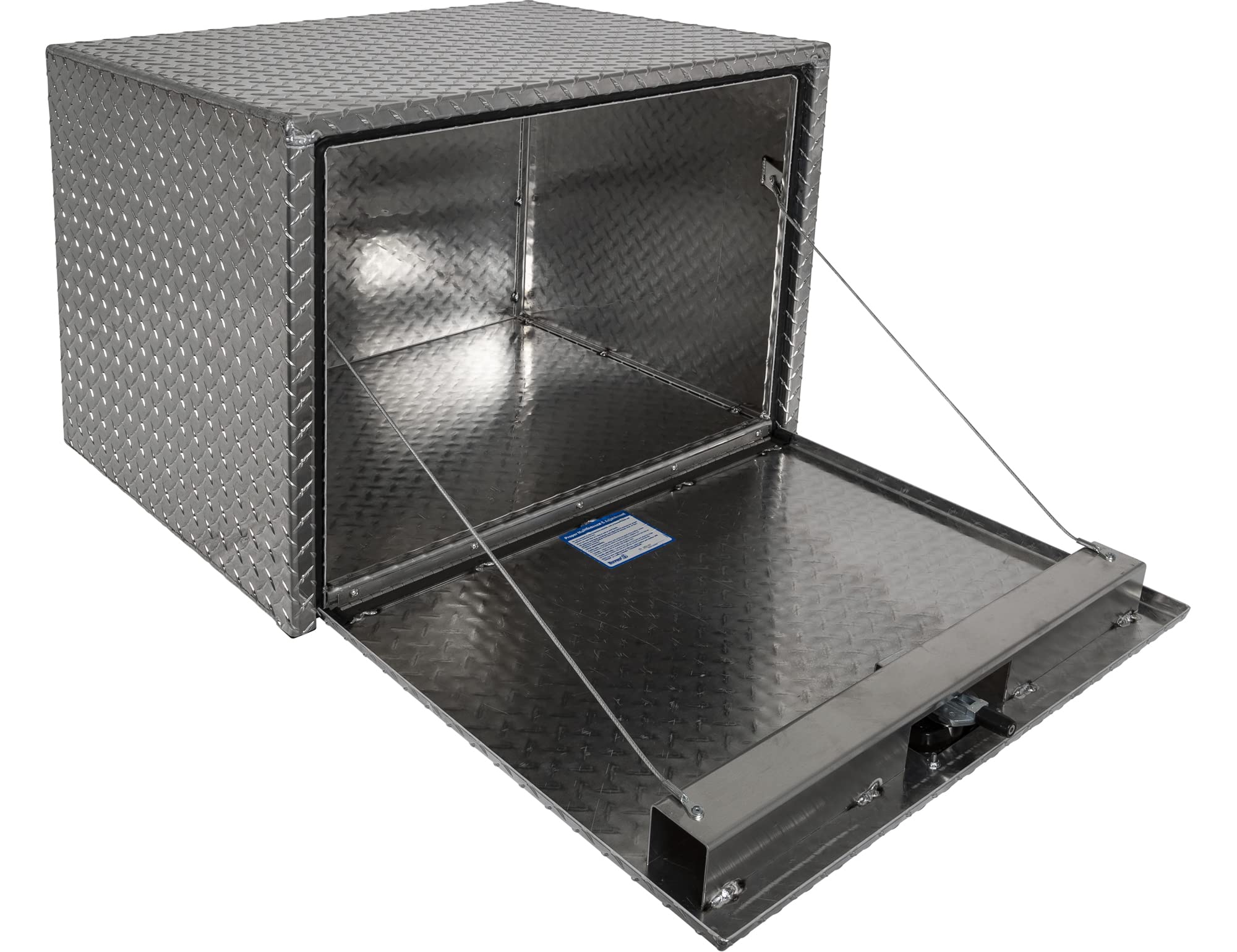Diamond Tread Aluminum Underbody Truck Tool Box with Compression Latch - 24x24x30 Inch Heavy Duty Storage Organizer | Made in USA | Perfect for Work Trucks, Construction Sites & Outdoor Equipment Storage