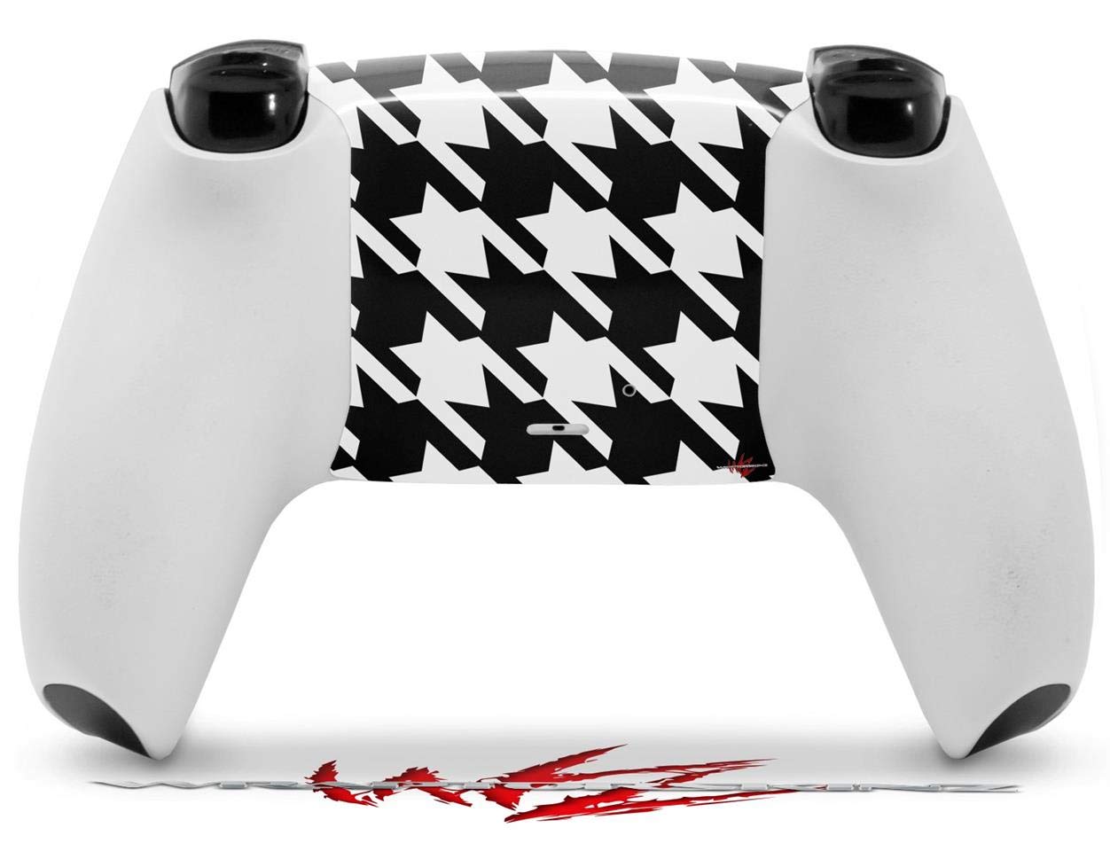 PS5 DualSense Controller Skin Wrap - Houndstooth White for Gaming Protection