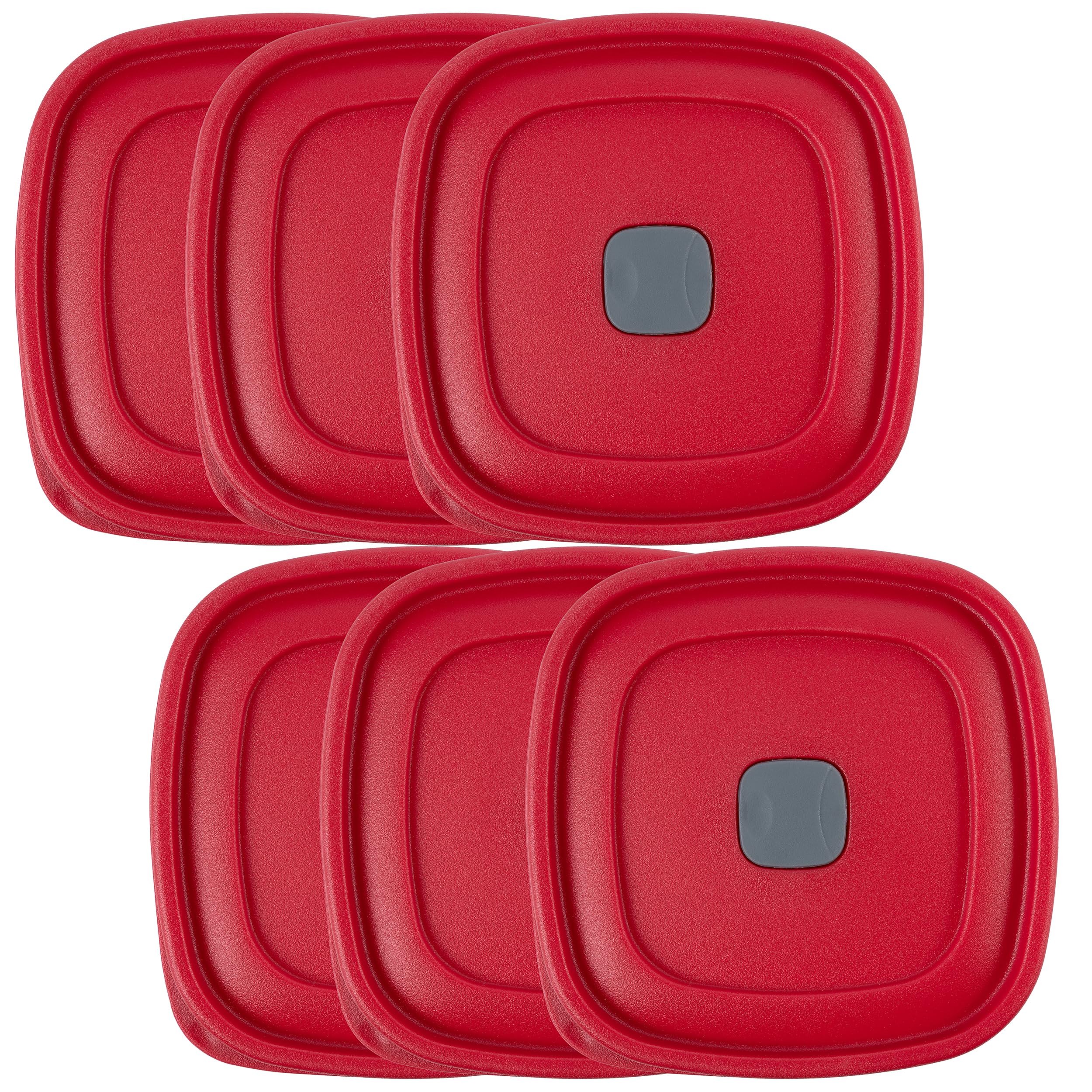 Rubbermaid Food Storage Container Replacement Lids - 6-Pack for 3/5/7-Cup Containers - Airtight & Leakproof - Perfect for Meal Prep, Leftovers & Kitchen Organization
