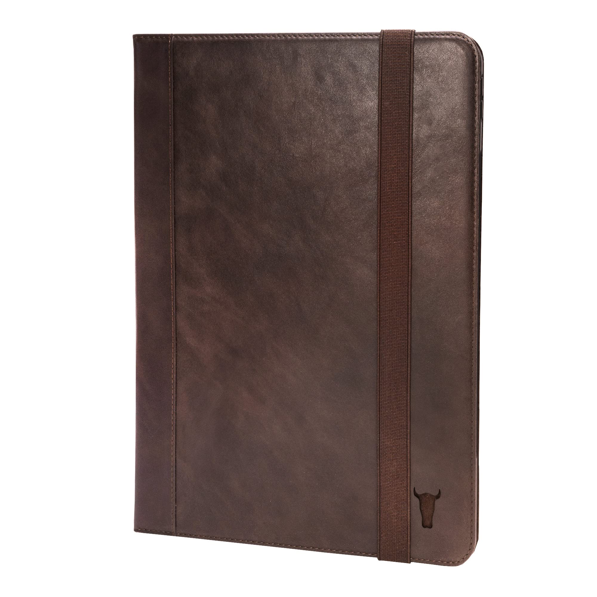 Premium Genuine Leather iPad Pro 12.9 Case (6th/5th/4th Gen 2022) with Stand, Apple Pencil Holder & Auto Wake/Sleep - Perfect for Work, Travel & Home Office (Dark Brown)