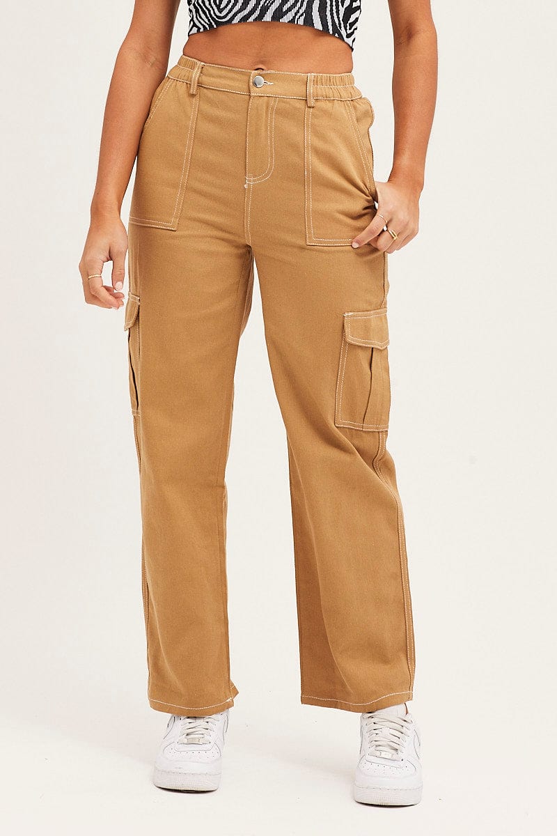 Stylish Beige Cargo Pants with Multiple Pockets - Comfortable Utility Pants for Men & Women | Perfect for Outdoor Adventures, Workwear & Street Fashion