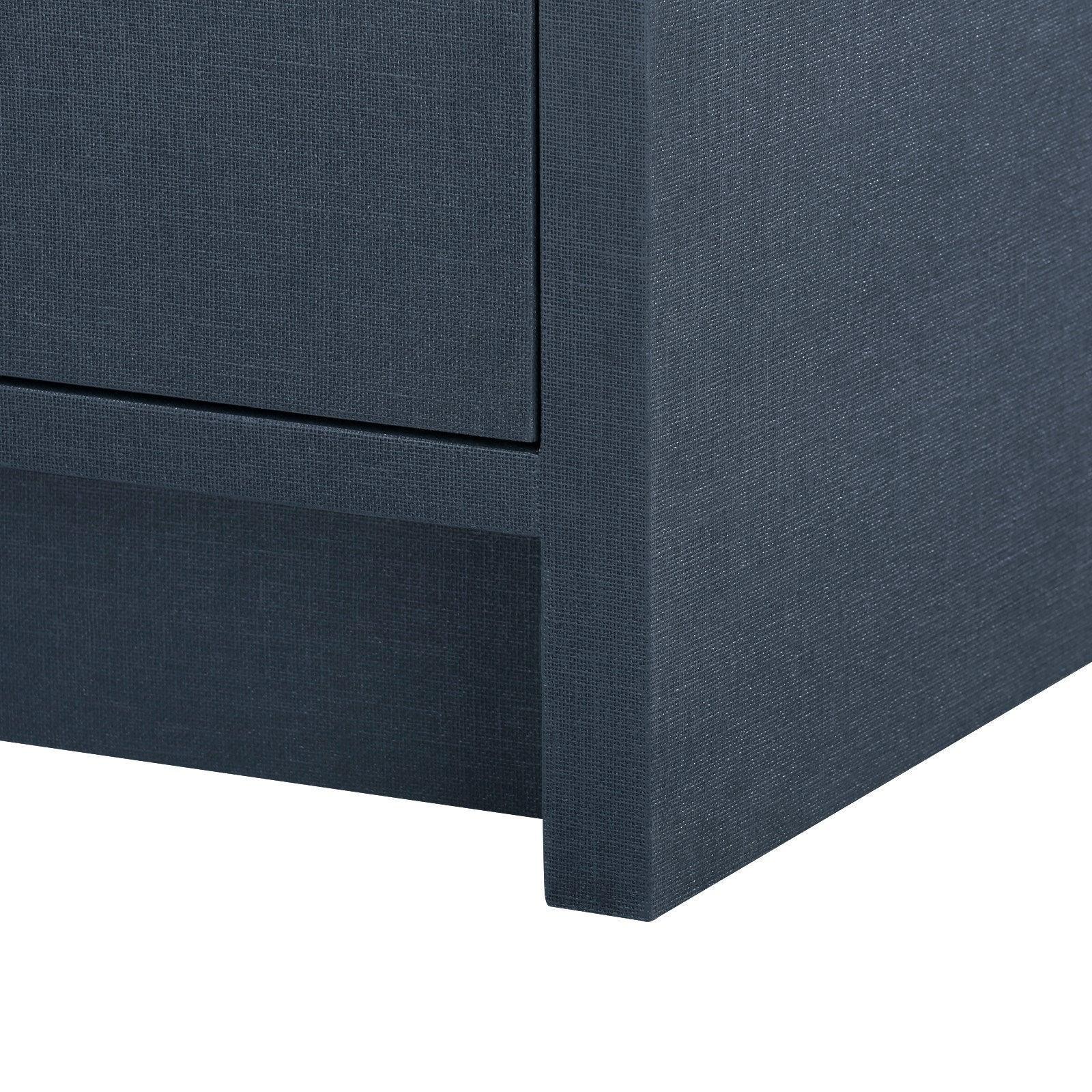 Bryant 3-Drawer Nightstand - Blue Steel Finish Bedside Table for Bedroom, Living Room & Office Storage